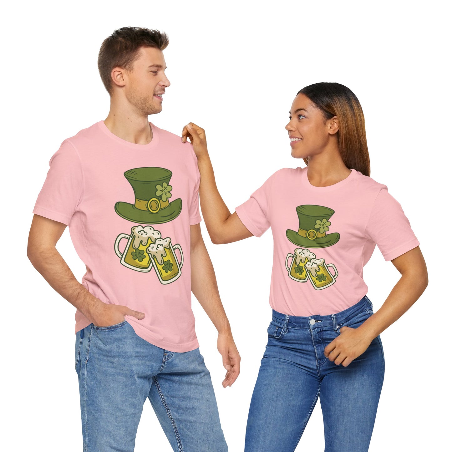 Unisex Cotton Tee Shirt with Lucky Prints