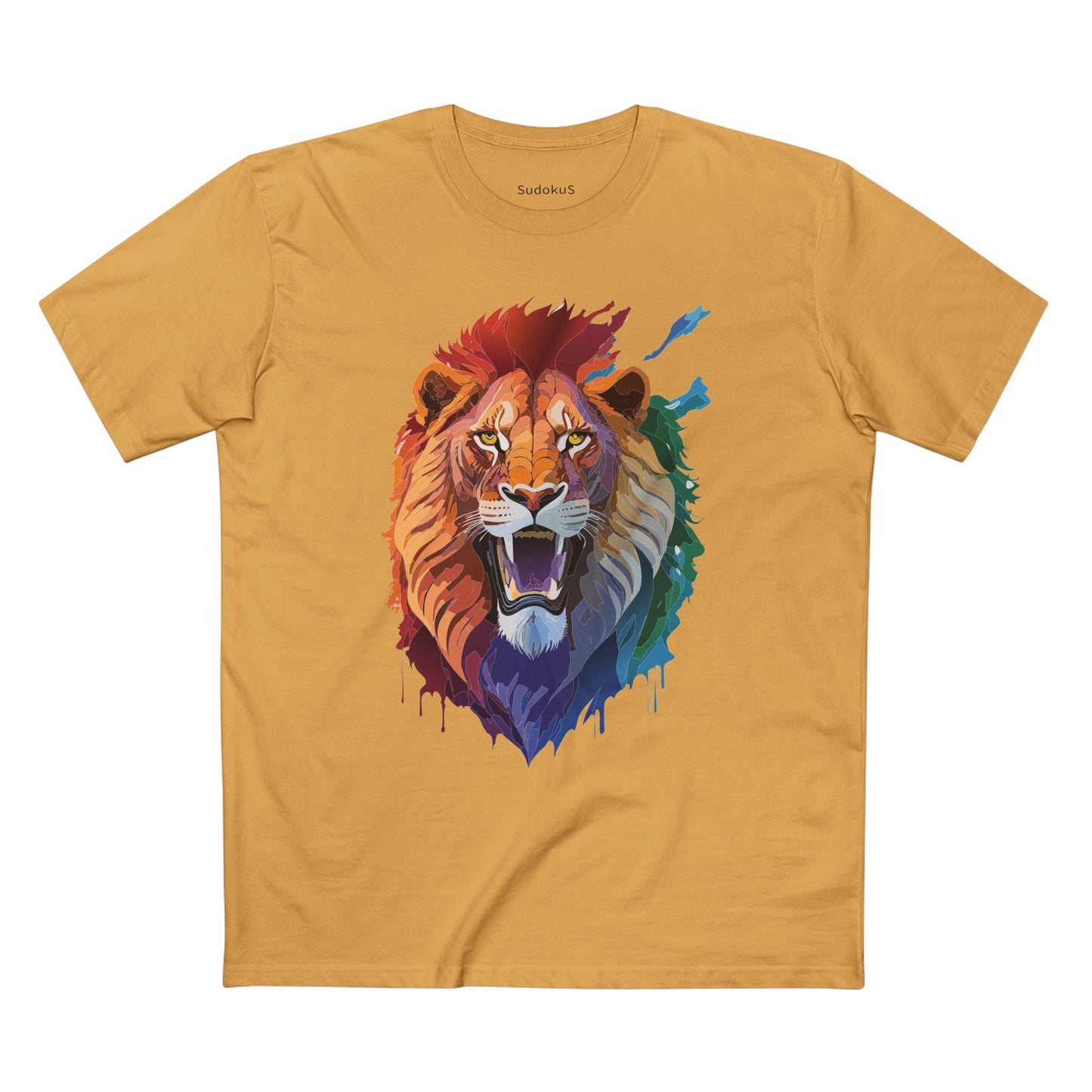 Lion Graphic Unisex 100 Cotton Staple Tee with Animal Design Artwork 29