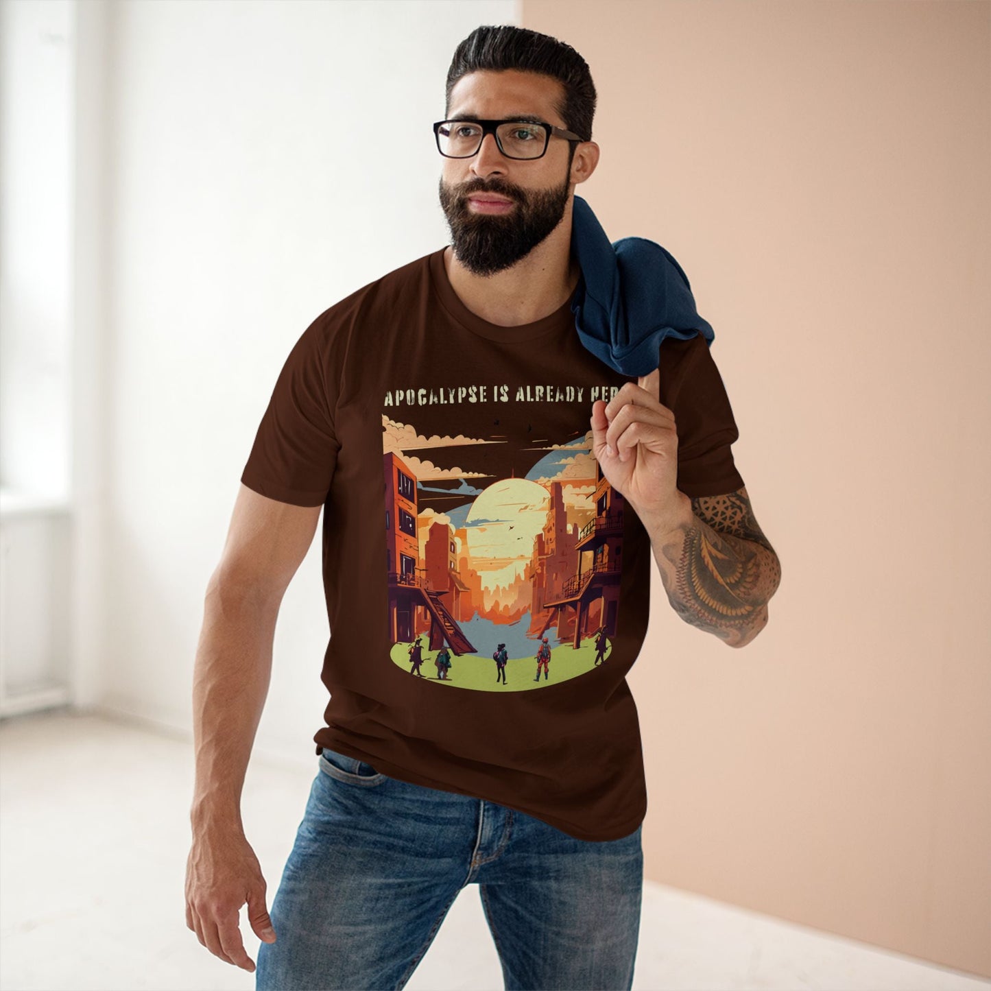Cataclysm Doomsday Shirt Unisex Premium Cotton Tee Original Art Design Retro2Nova