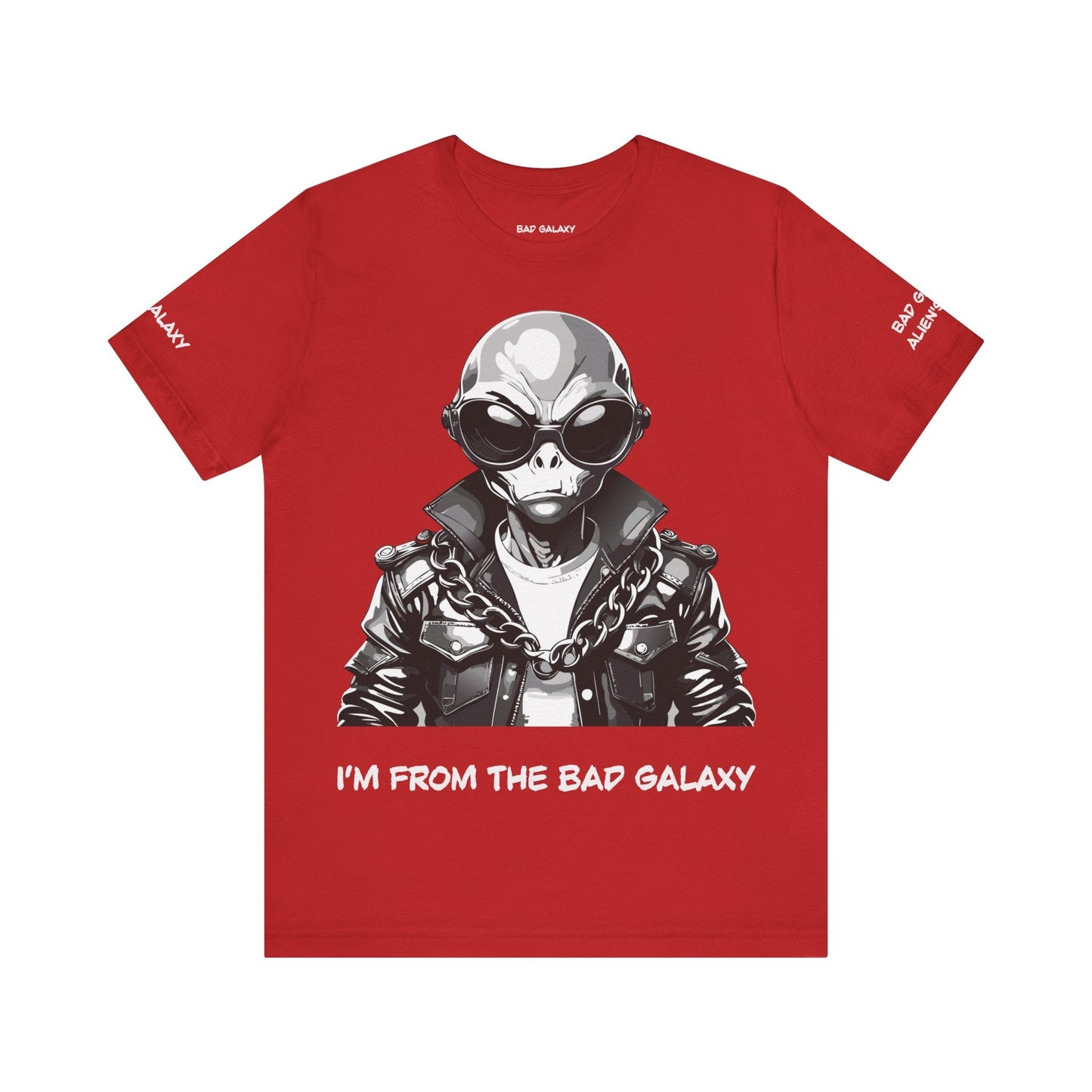 Tee Shirt With Alien From Bad Galaxy 100 Percent Cotton Made To Order Eco Friendly Inks Tee
