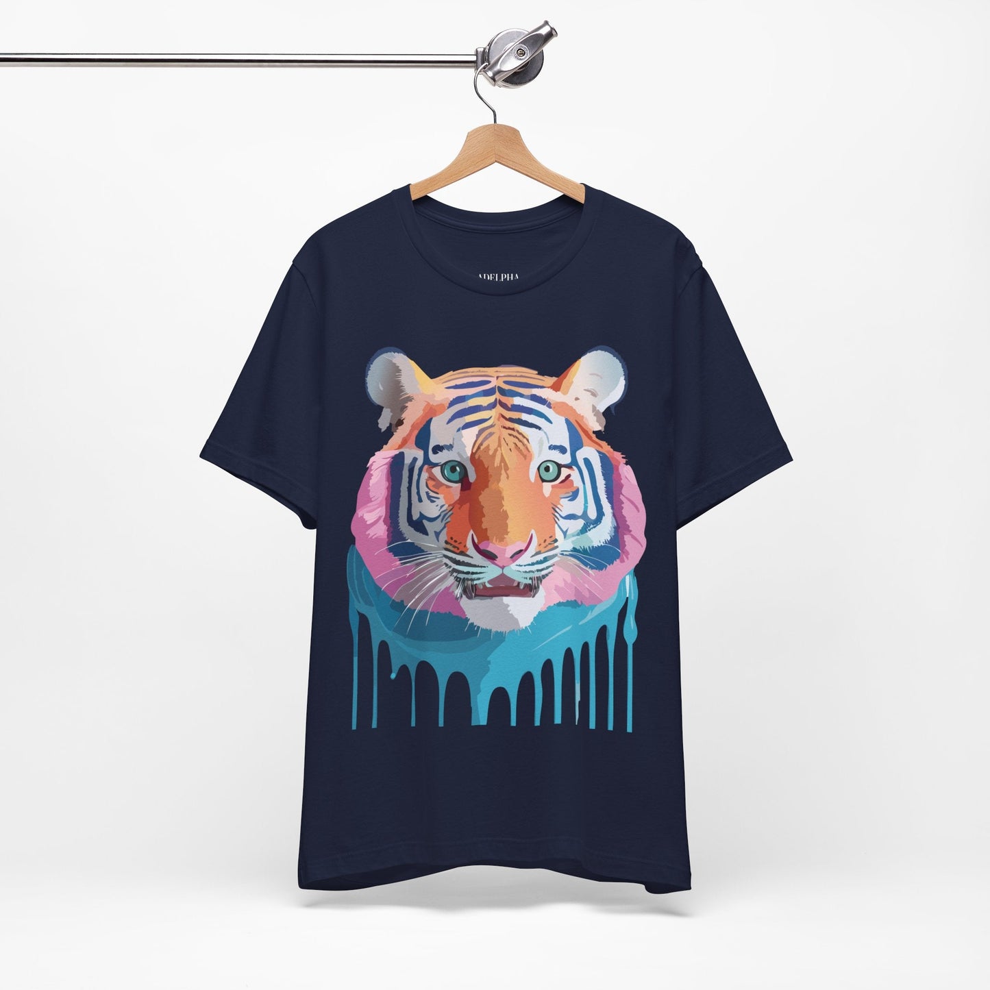 Tiger Graphic Unisex 100 Cotton Vintage Art with Animal Tee 17