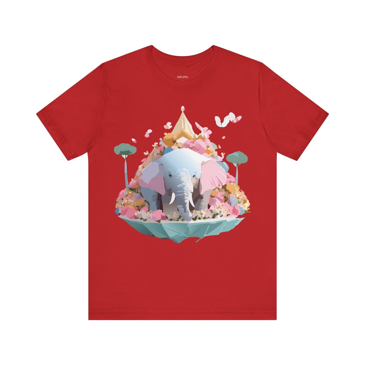 Elephant Graphic Tee Adelpha Unisex Short Sleeve Vintage Inspired Art Design Premium