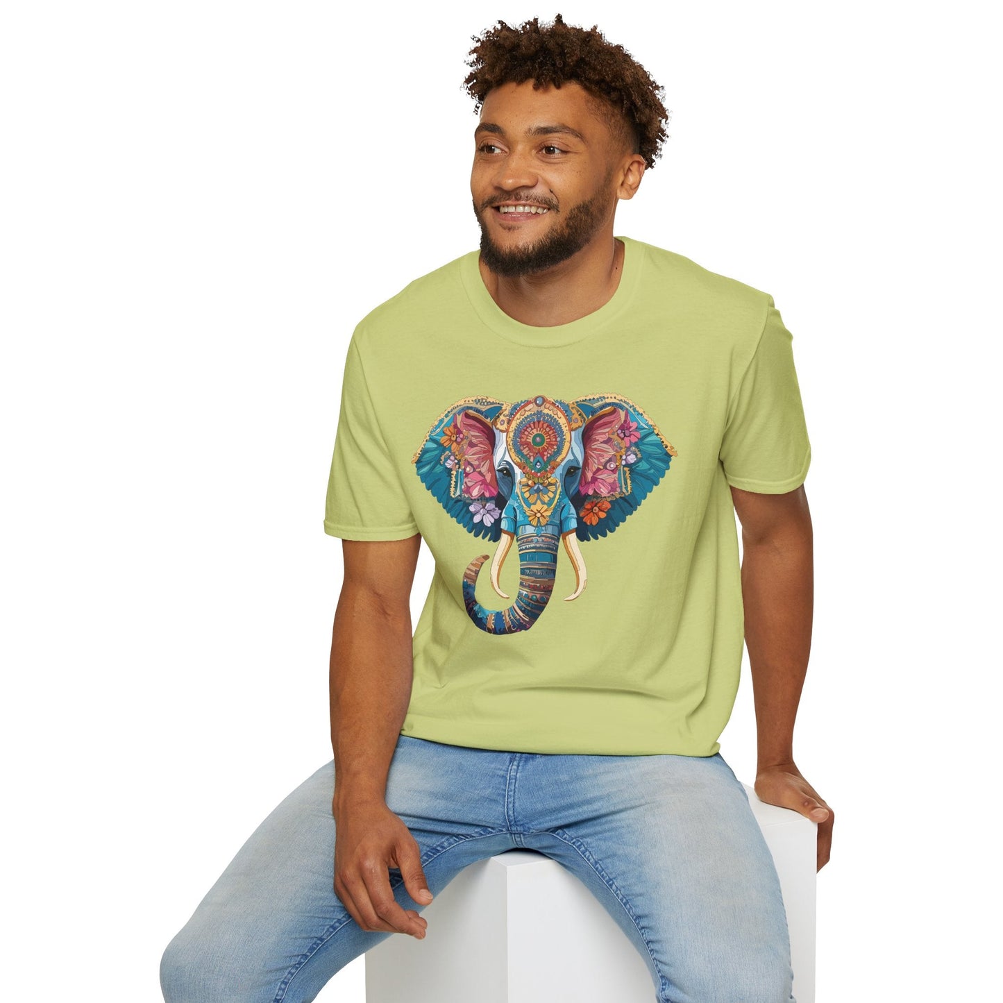 Unisex Elephant Graphic T Shirt Cartoon Elephant Tee Gildan Softstyle 64000 Premium Cotton