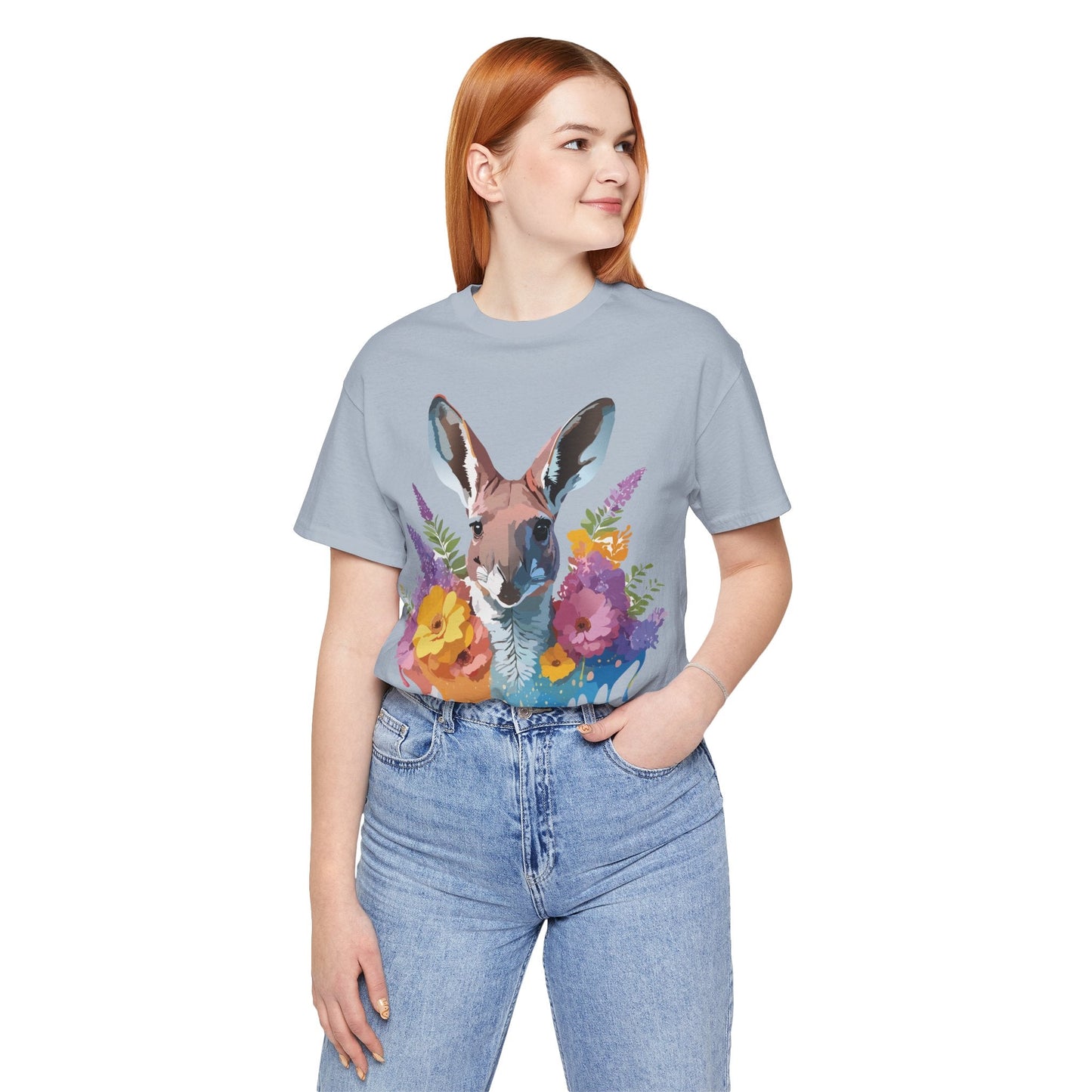 Kangaroo Graphic Unisex 100 Cotton Vintage Animal Artwork Tee 8