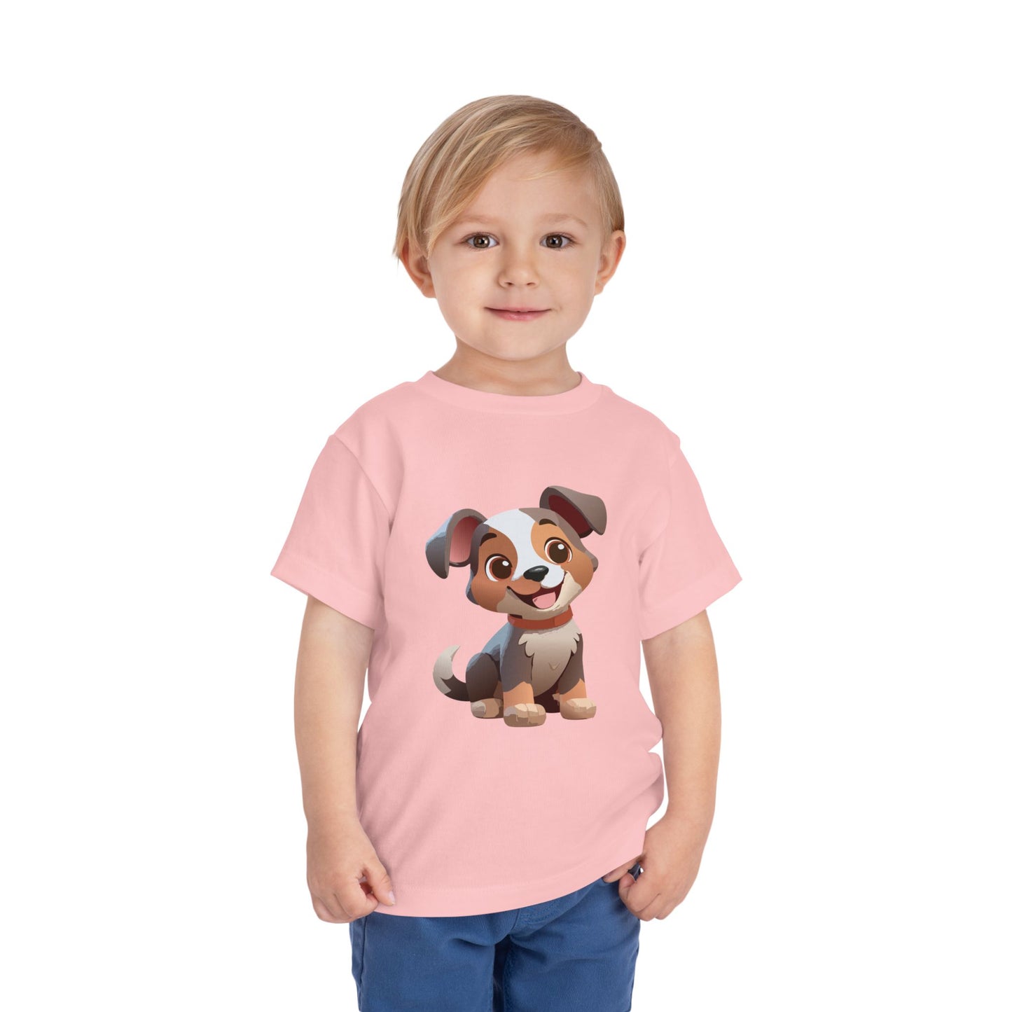 Bonita camiseta de manga corta para niños pequeños con diseño de cachorro: regalo adorable para amantes de las mascotas (2 a 5 años)