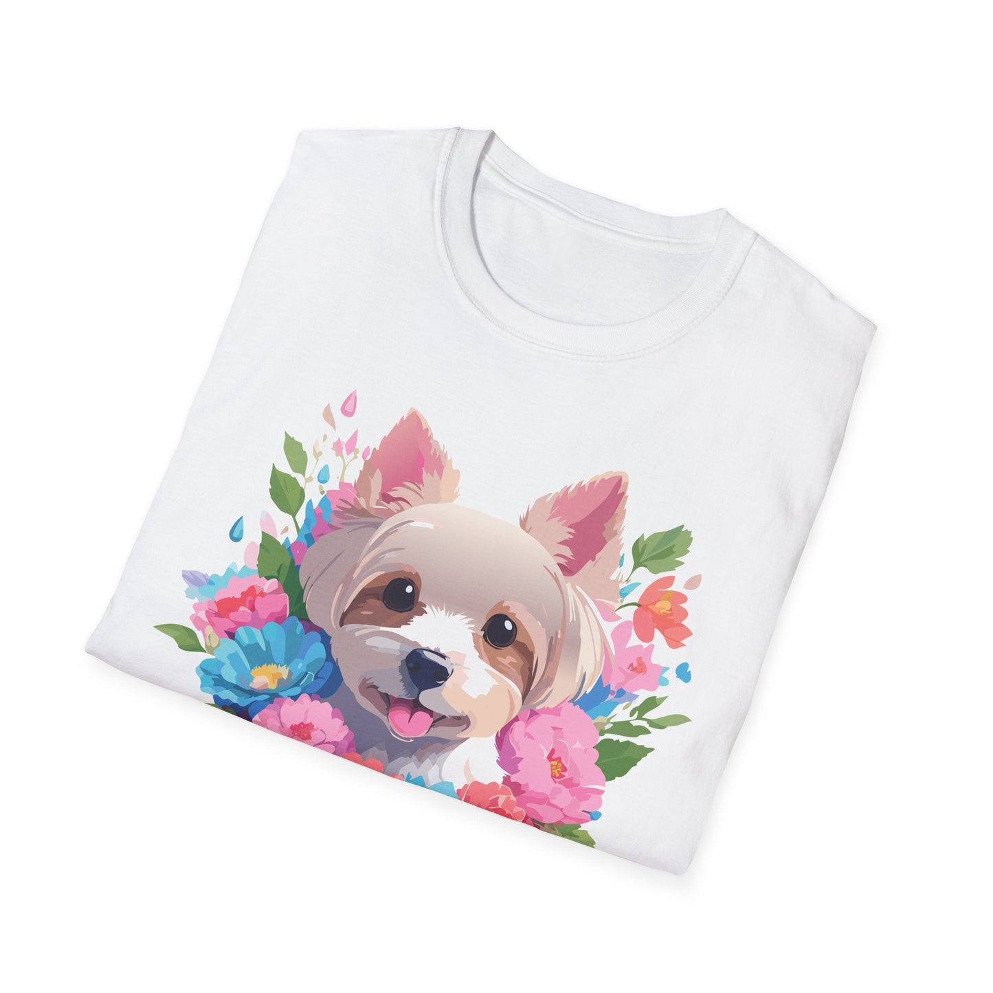 Unisex Gildan Softstyle Animal Print Dog Shirt Tee 100 Percent Cotton