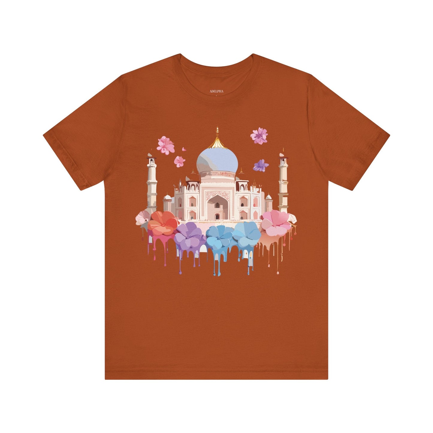 Taj Mahal Tourist Shirt Graphic Tee Unisex Vintage Inspired Adelpha Art Design Edition