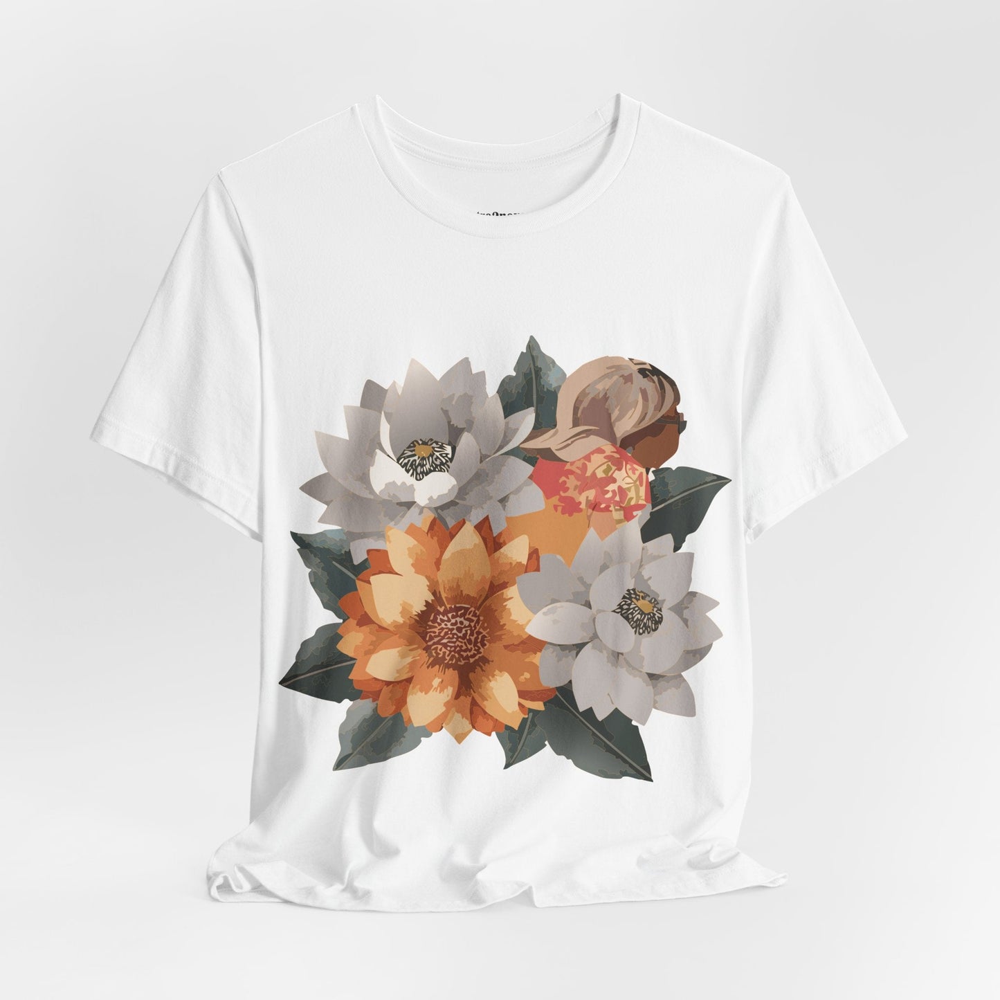 Retro2Nova Flowers Shirt Floral Shirt Unisex Floral Tee Lightweight Breathable Jersey