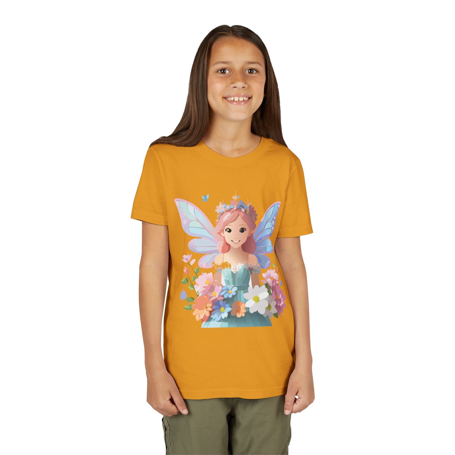 Enchanting Fairy Floral Youth Short Sleeve Tee - Perfect for Spring Celebrations (9-14)