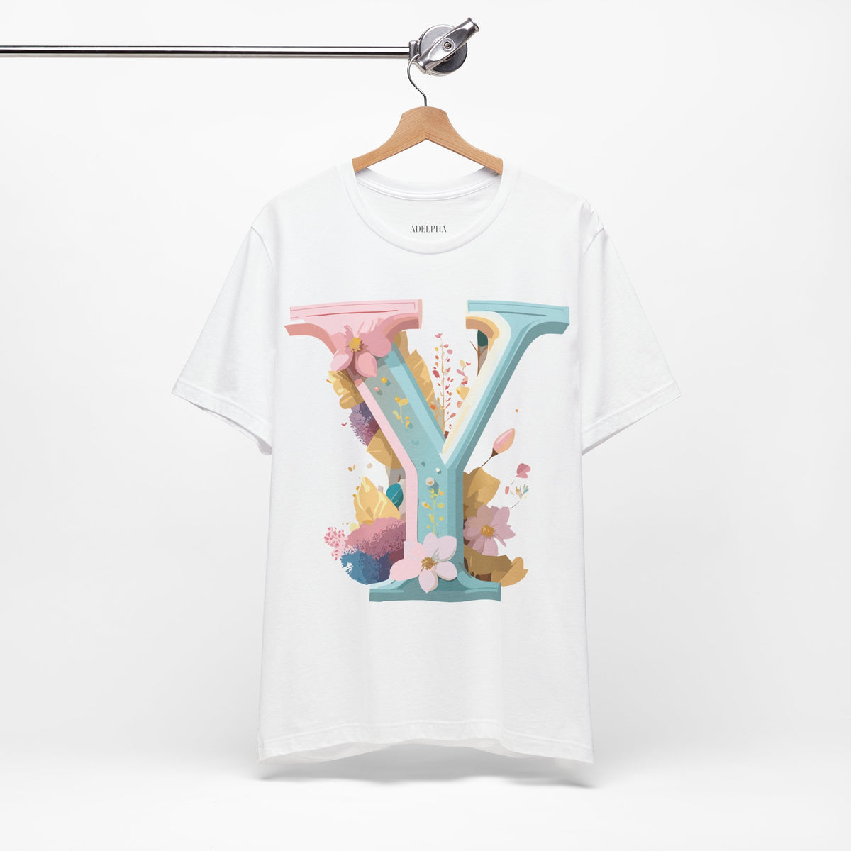 Letter Y Graphic Unisex Cotton Bella+Canvas Tee with Art Letter Design