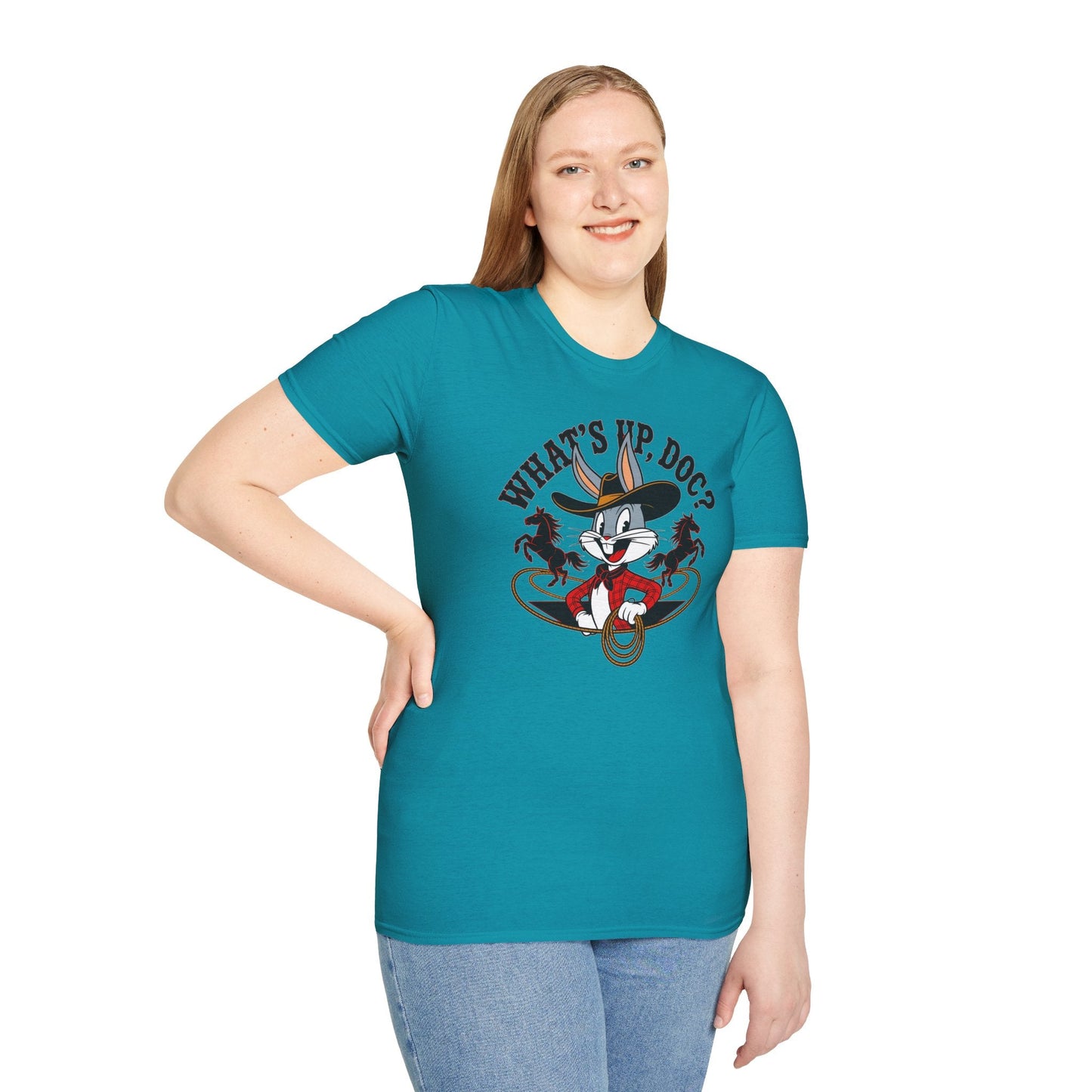 Bugs Bunny Shirt Unisex Cartoon T Shirt With Animation Design Softstyle Gildan 64000