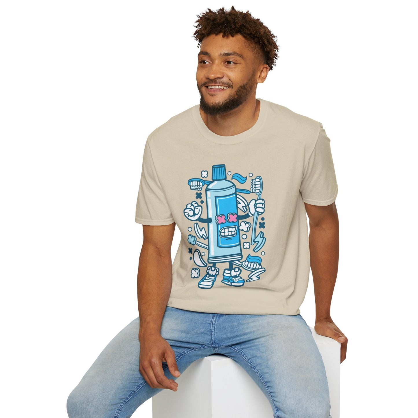 Cartoon Animation T Shirt Unisex Gildan Softstyle 64000 Tee With Fun Art Design Artwork