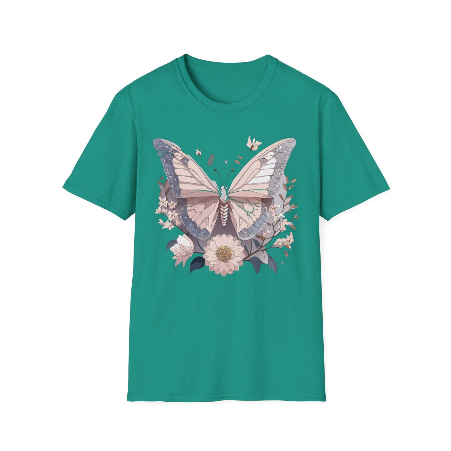 Butterfly Shirt Unisex Gildan Softstyle 64000 Monarch Butterfly Tee 100 Percent Ring Spun Cotton