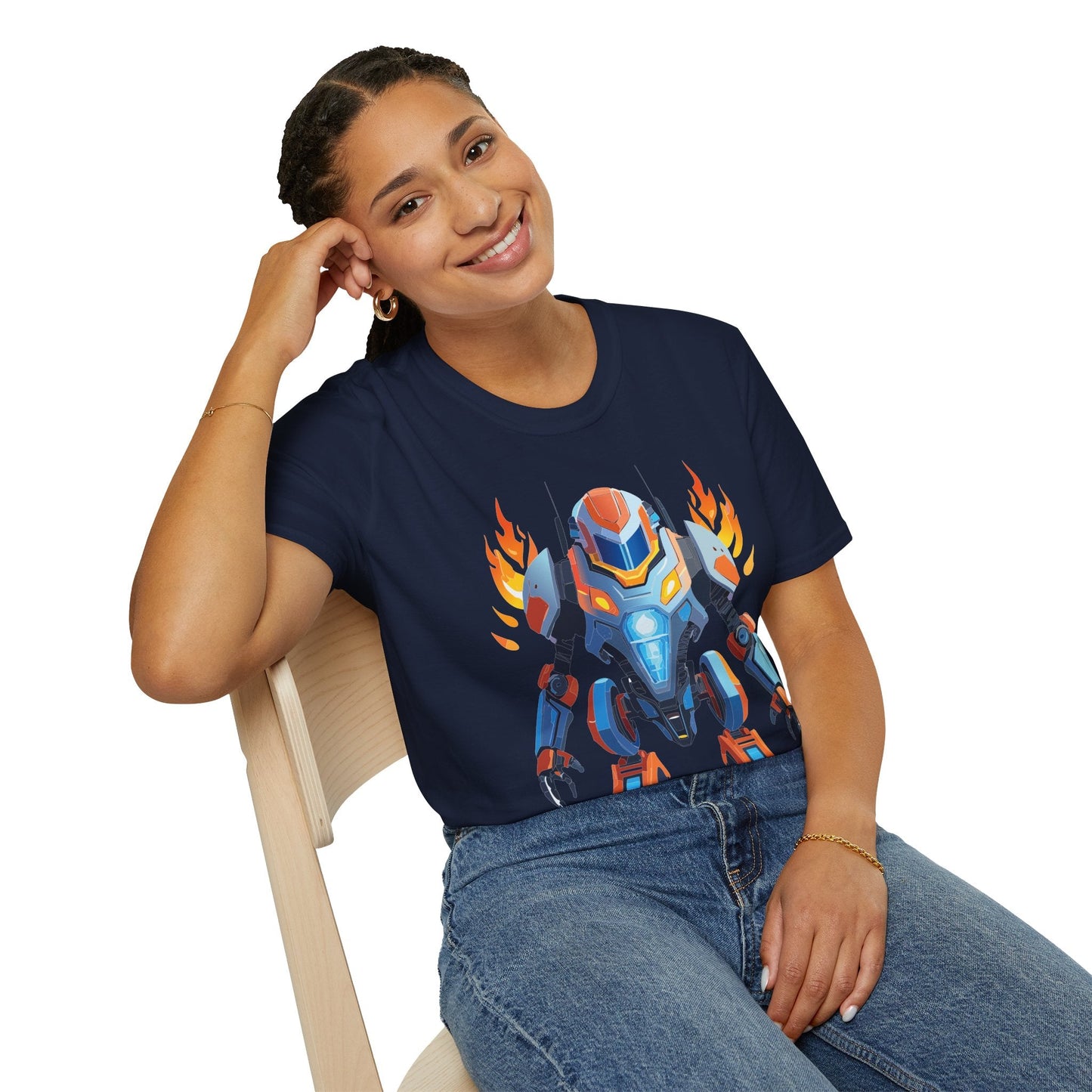 Cyborg Tee Unisex Robot Shirt Terminator Shirt Art Design Gildan Softstyle 64000 Cotton Tee