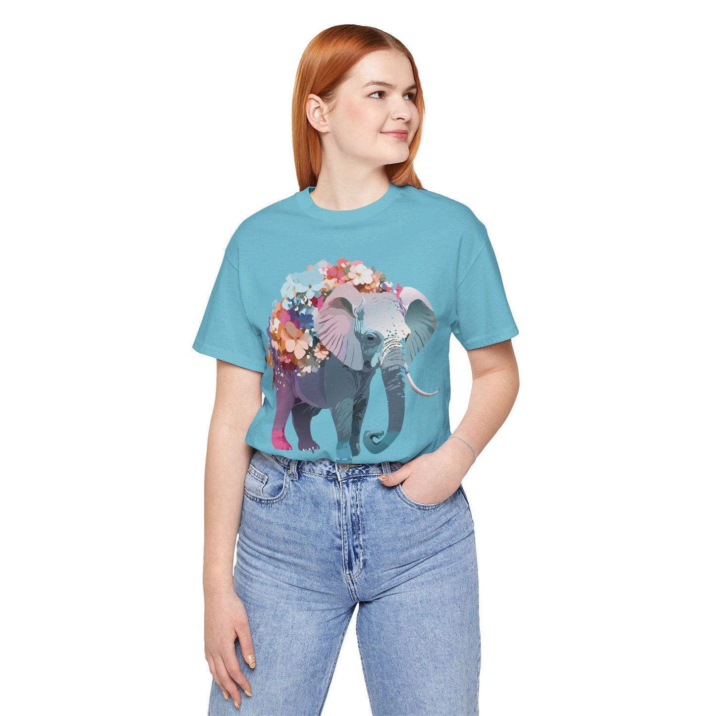 Adelpha Elephant Graphic Tee Unisex Short Sleeve Vintage Inspired Art Design Collection