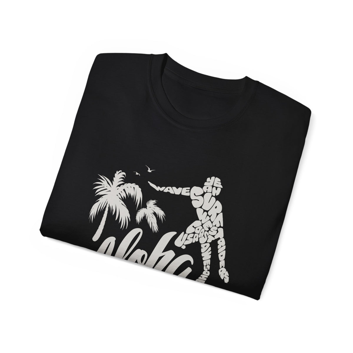 Aloha Beach Paradise T-Shirt | Hawaiian Hula Palm Tree Design