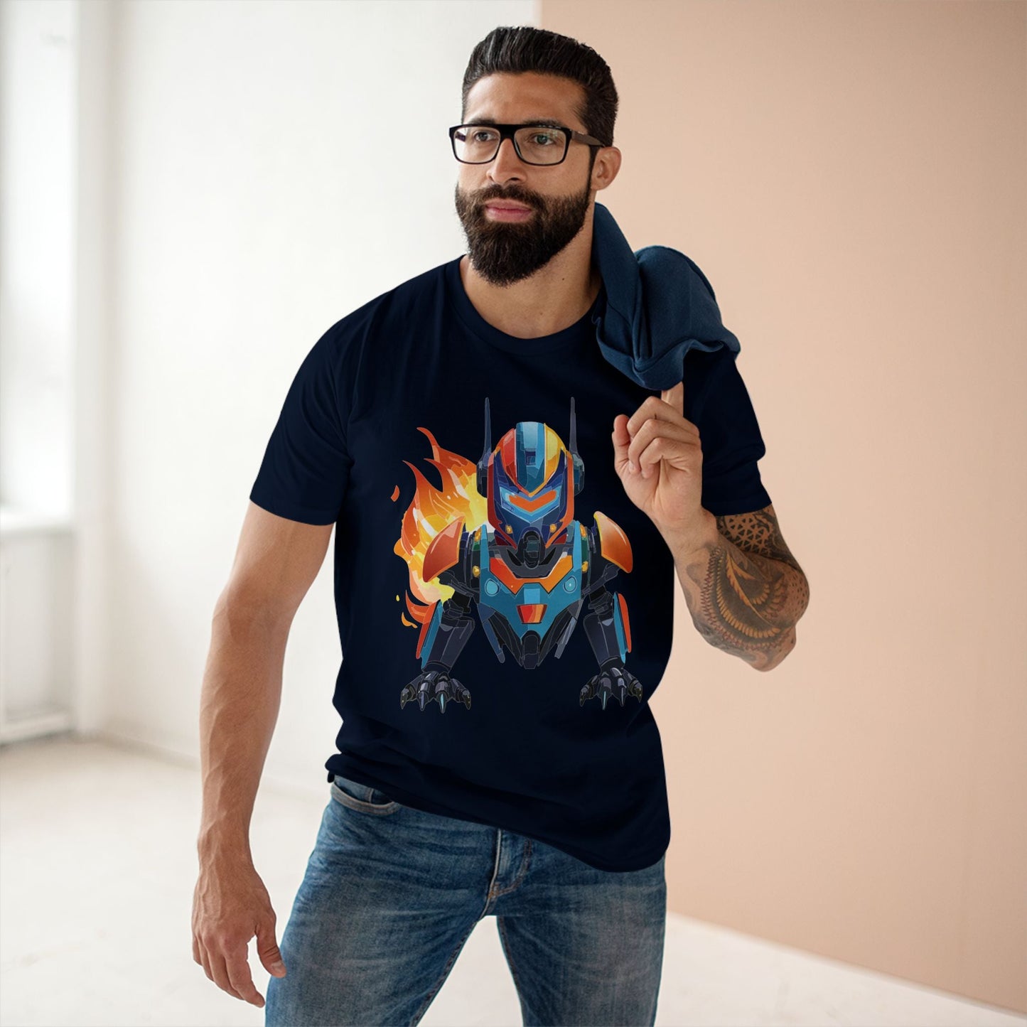 Cyborg Robot Graphic Unisex 100 Cotton Staple Tee 11