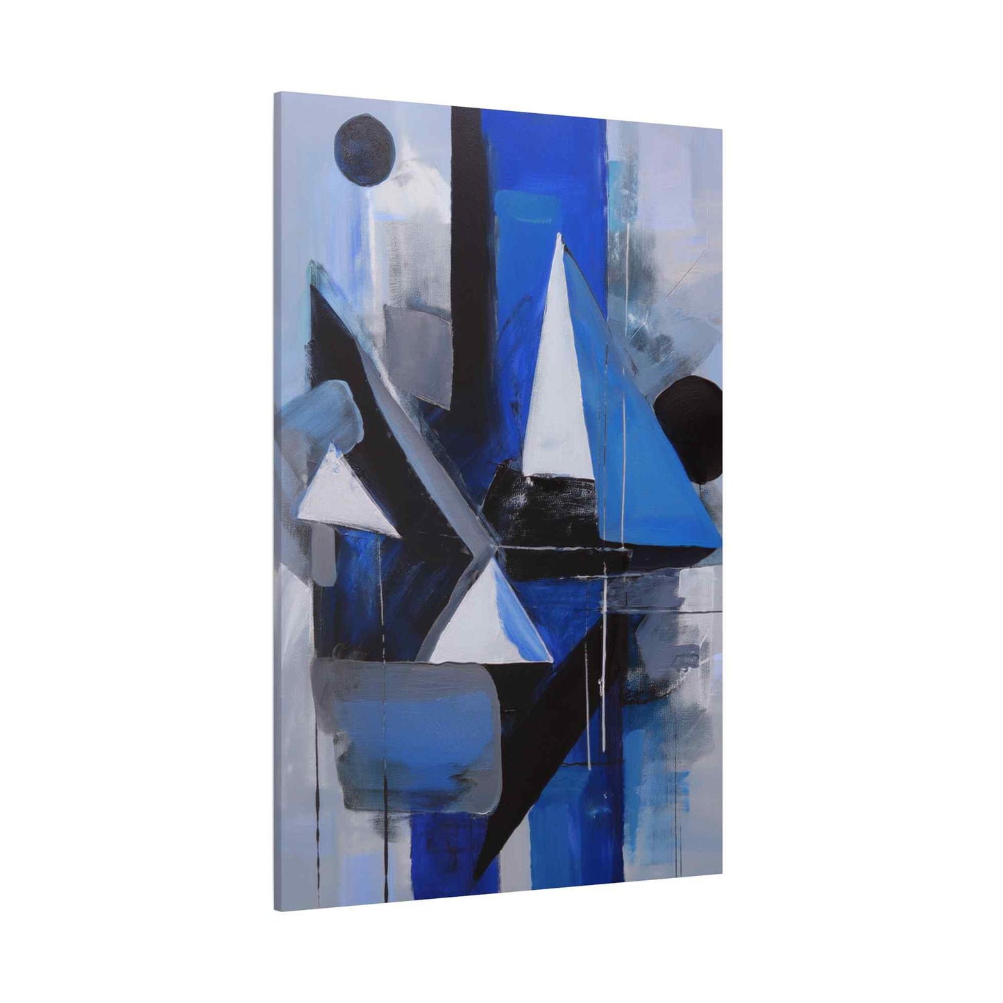Blue Abstract Painting Print Canvas 20x24,20x30,24x30, 24x32,24x36,30x40, 32x48,36x48,40x60 Pine-Wood Inner Frame ABS-26