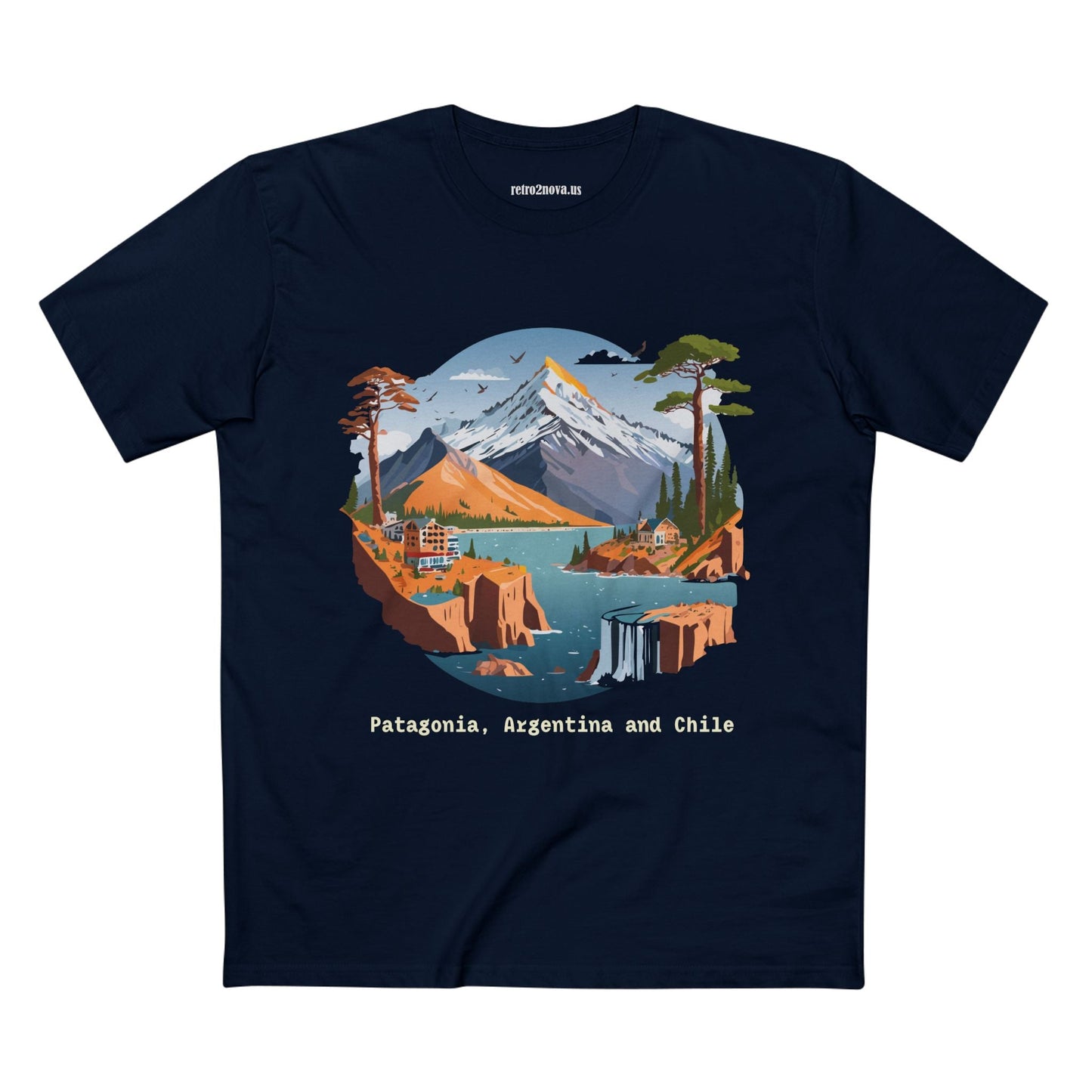 Travel Shirt Unisex Premium Cotton Tee With Original Art Design Retro2Nova TT69 Edition