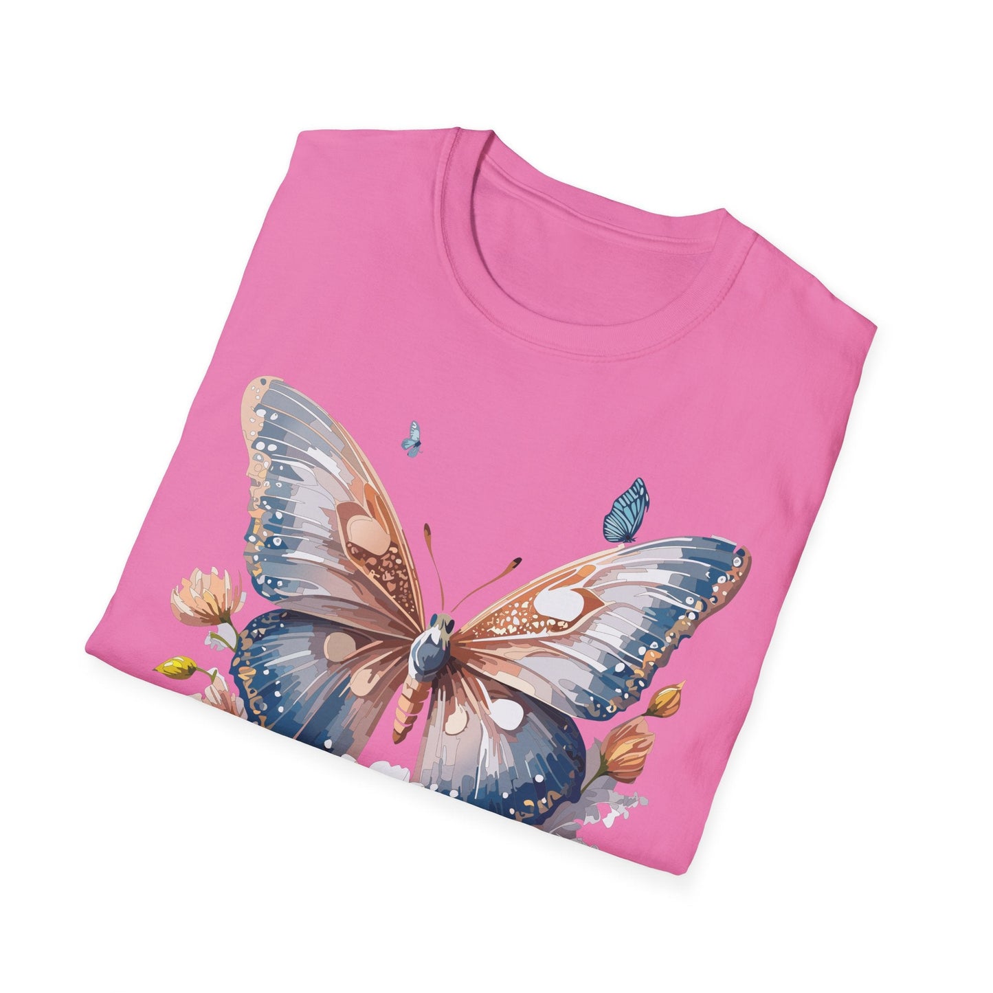 Butterfly Shirt Unisex Monarch Design Gildan 64000 Ring Spun Cotton Softstyle Tee For Comfort