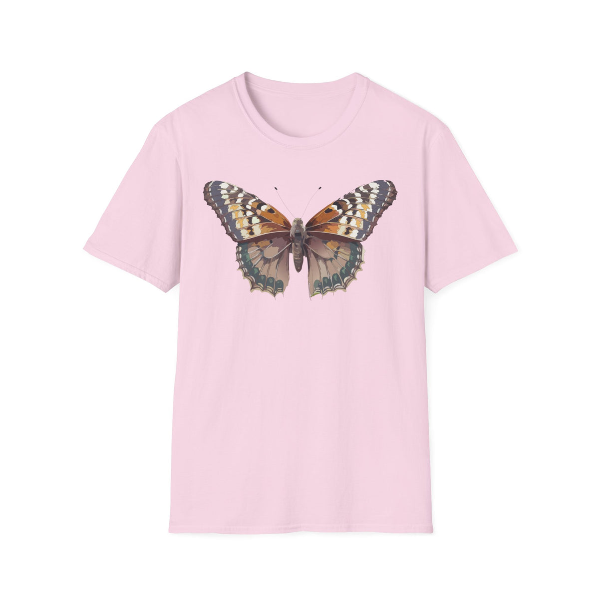Butterfly Illustration T-Shirt — Vintage Monarch Nature Graphic Tee Unisex 100 Cotton Gildan T-Shirt