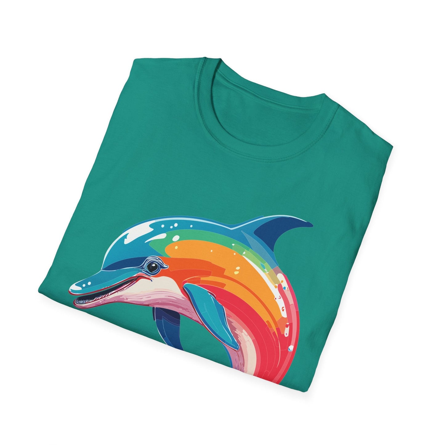Dolphin Shirt For Unisex 100 Percent Ring Spun Cotton Gildan Softstyle 64000 Short Sleeve Tee