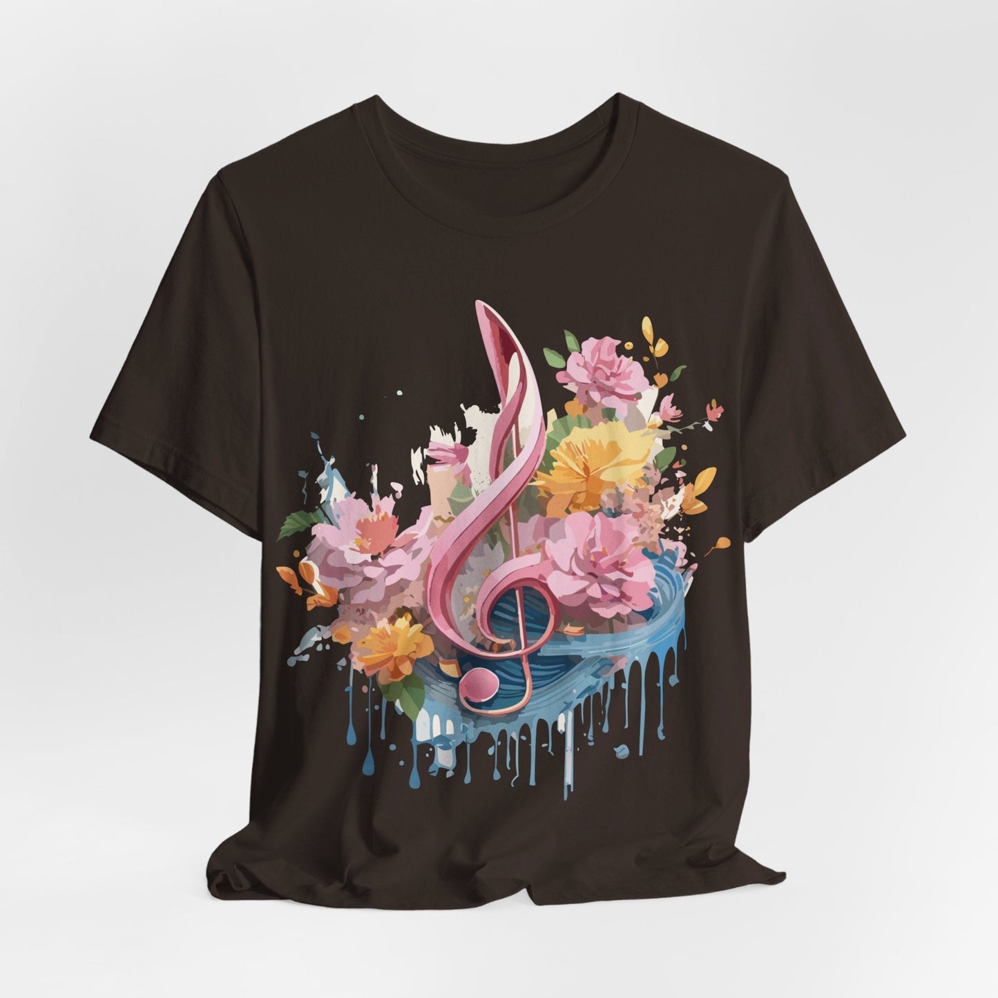 Music Graphic Unisex 100 Cotton Vintage Art with Musical Elements Tee 139