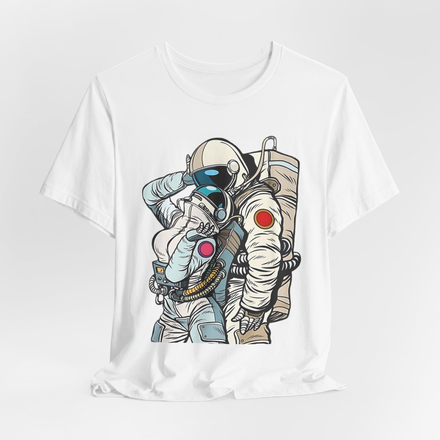 Unisex Astronaut T-shirt, Space Lovers Tee, Cosmic Top, Astronaut Graphic Tee, Cosmos Graphic T-Shirt, Love Shirt Art T-Shirt