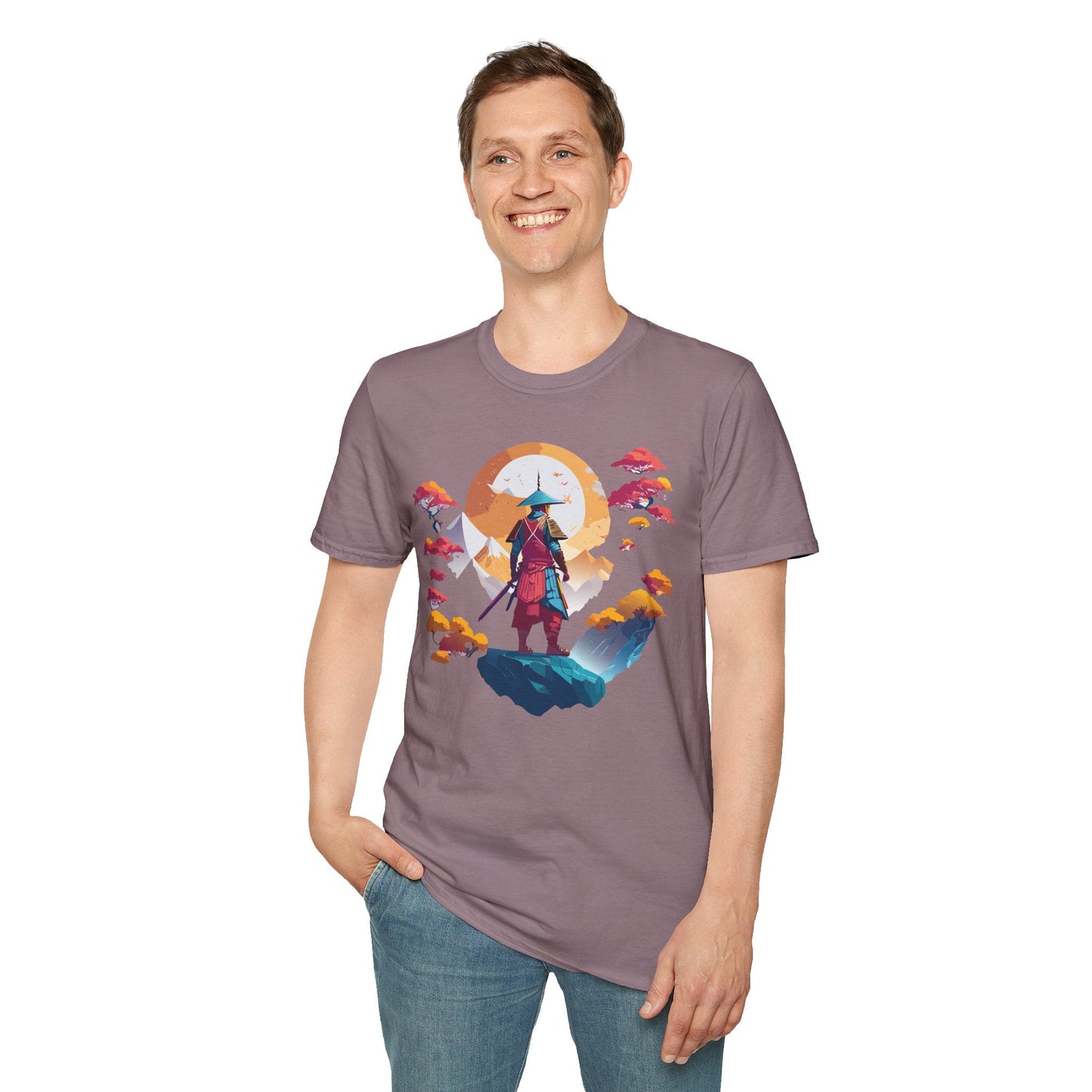 Gildan Softstyle 64000 Samurai T Shirt Unisex Cotton Tee With Samurai Design Relaxed Fit