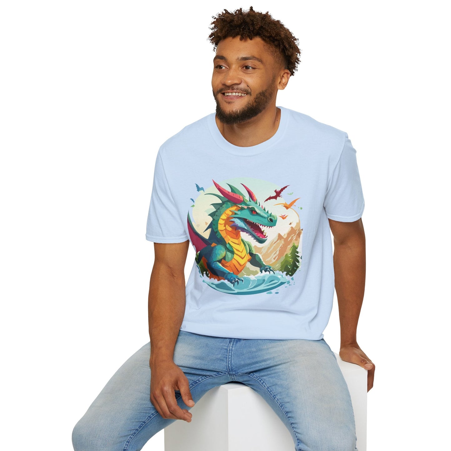 Dragon T Shirt Unisex Animal Tee Softstyle 64000 Premium 100 Percent Ring Spun Cotton