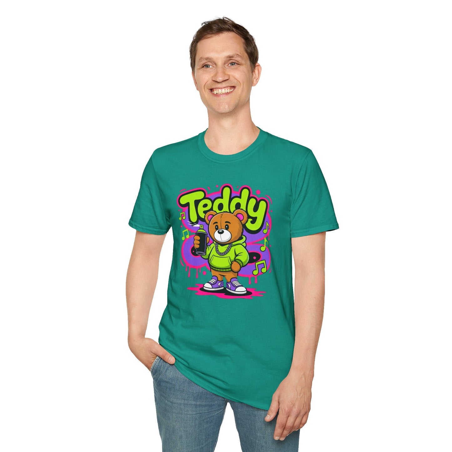 Cartoon T Shirt With Animation Funny Animals Tee Unisex Softstyle Gildan 64000 Cotton