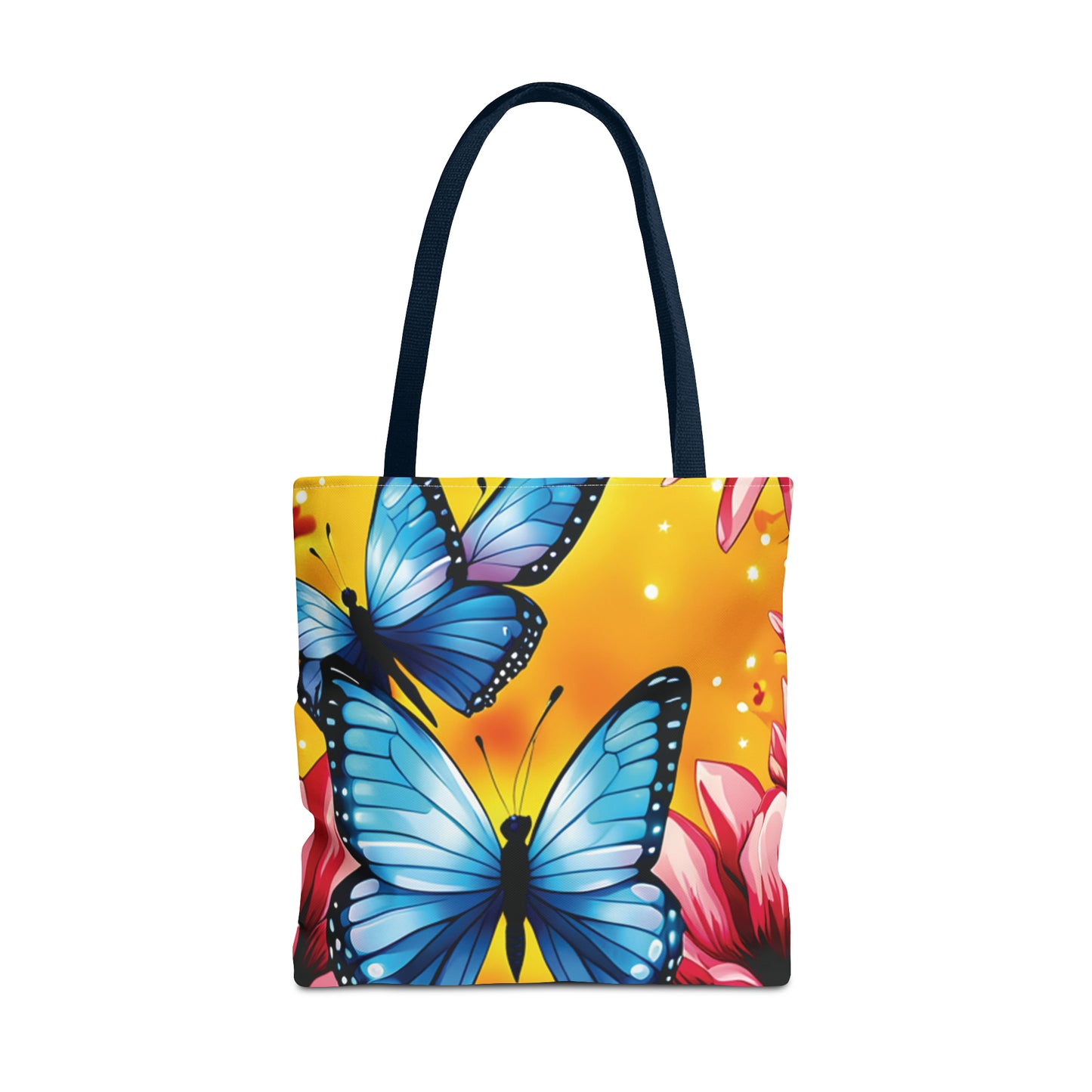 Bolsa de lona con estampado de mariposas 