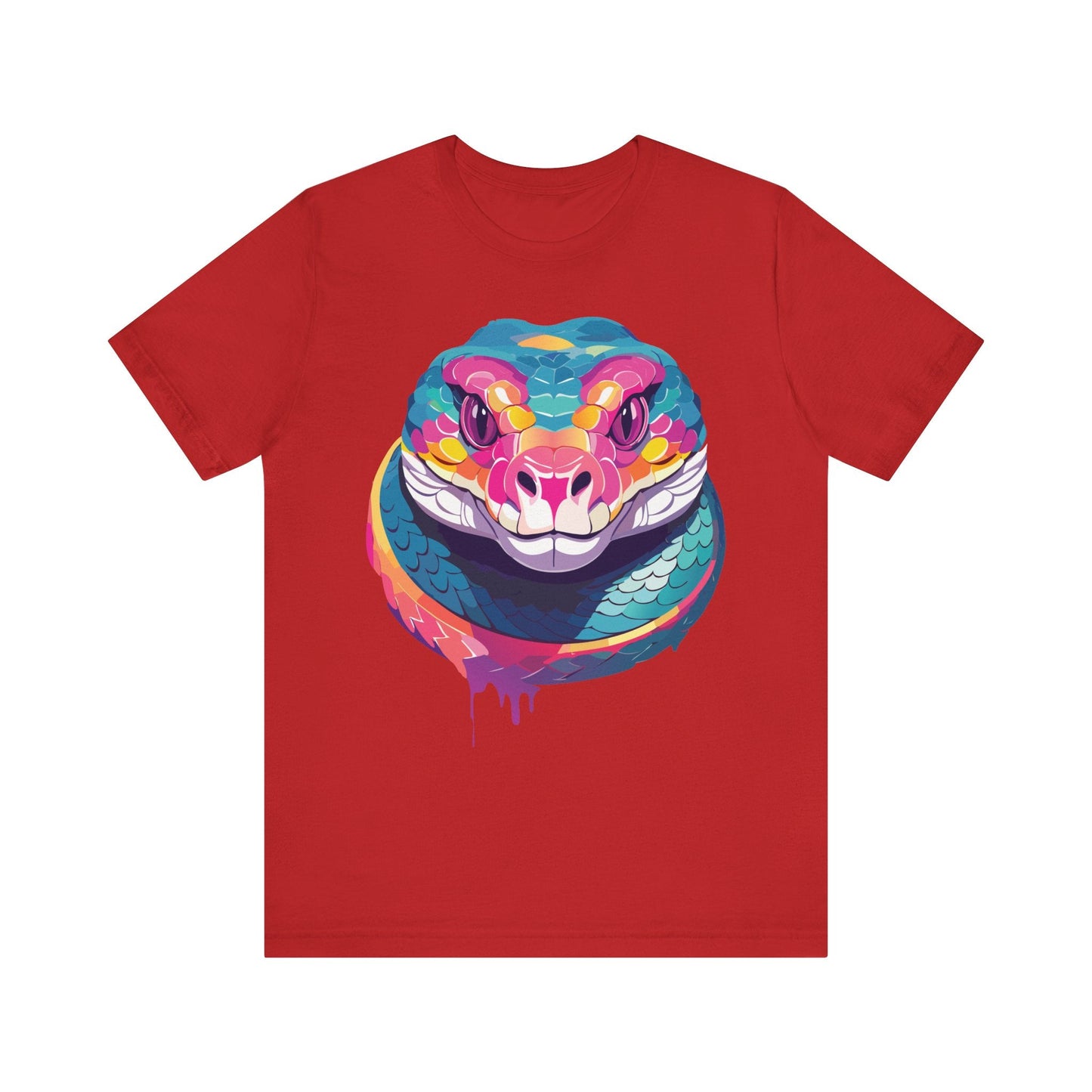 Unisex Animal Tee Shirt With Art Design, Wild Animals Short Sleeve Graphic Tee For Everyday Wear