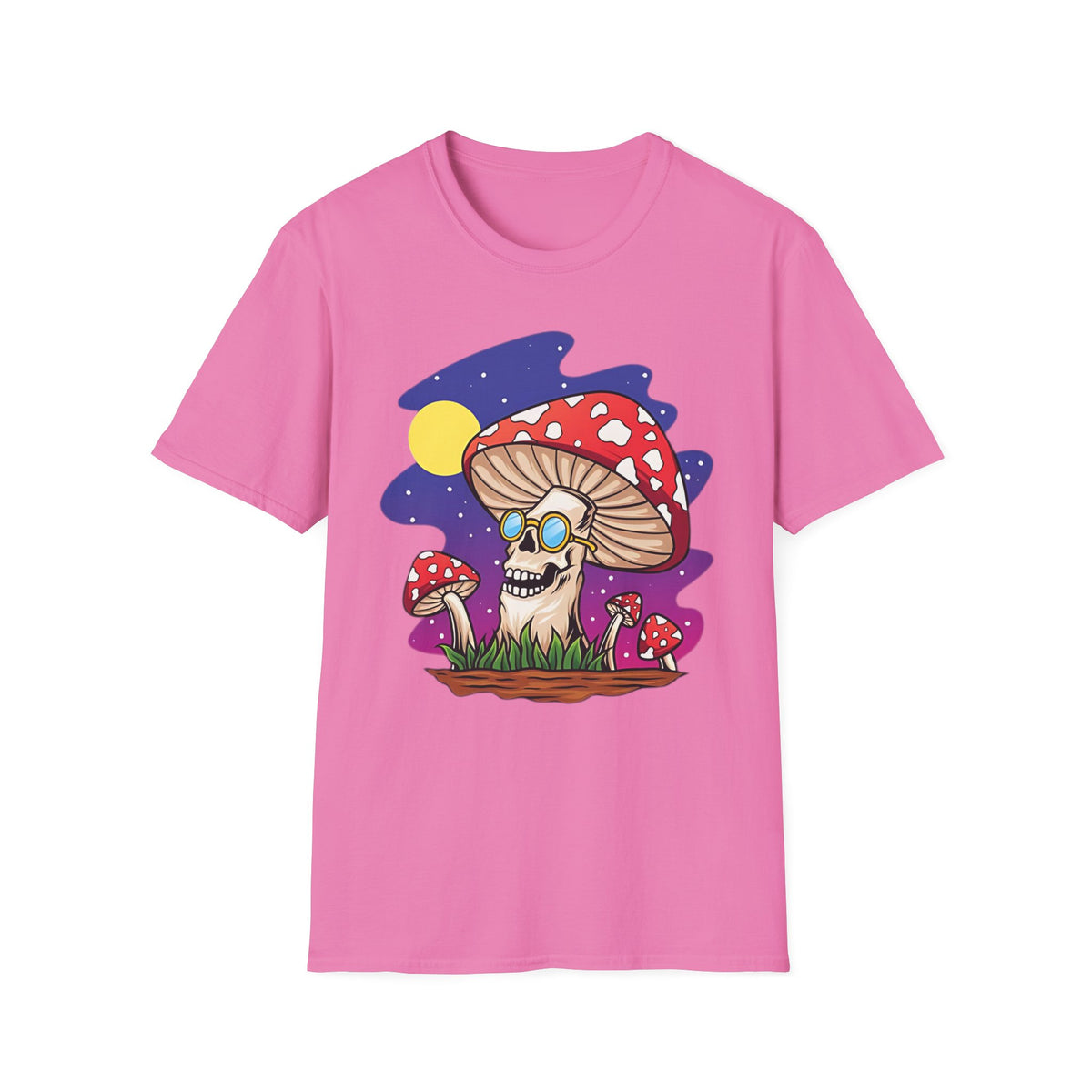 Funny Mashroom Cartoon  Graphic Tee Gildan Unisex 100 Cotton Tee Shirt c10