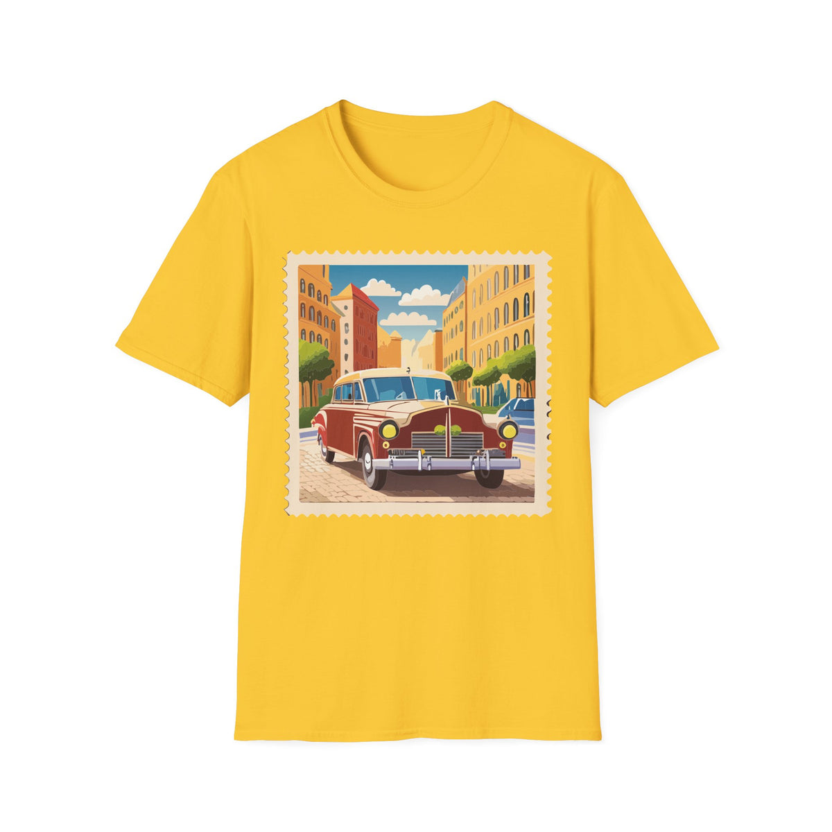 Vintage Convertible Car illustration T-Shirt | Retro City Street