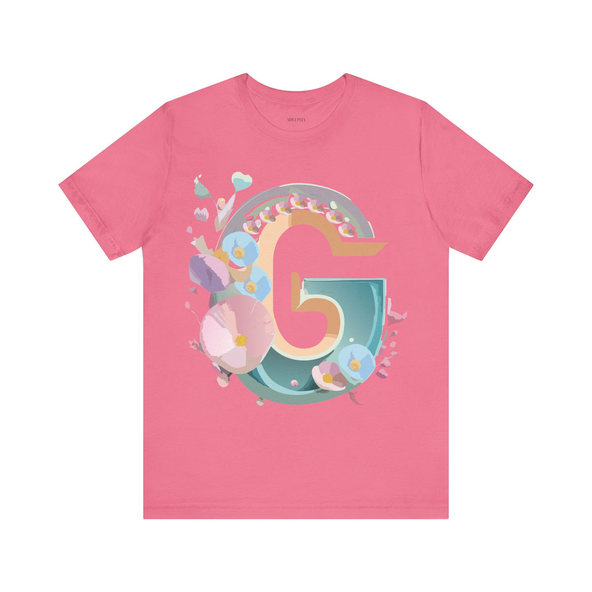 Letter G Graphic Unisex Cotton Bella+Canvas Tee with Art Letter Design