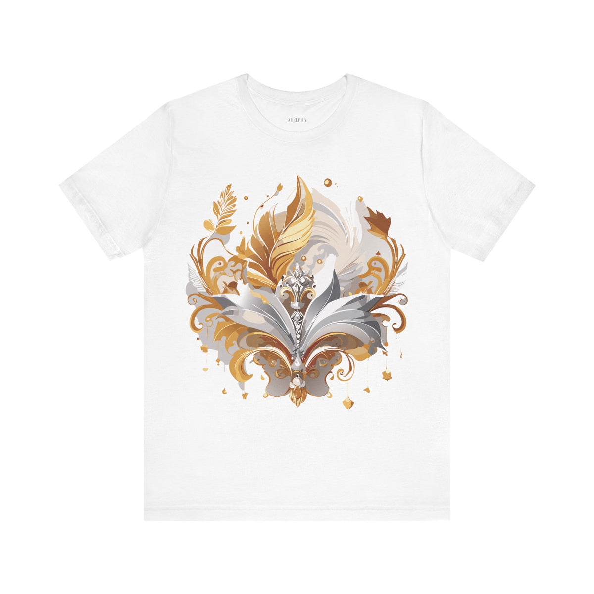 Jewelry Graphic Unisex Cotton Bella+Canvas Tee with Gemstones Art Design m26