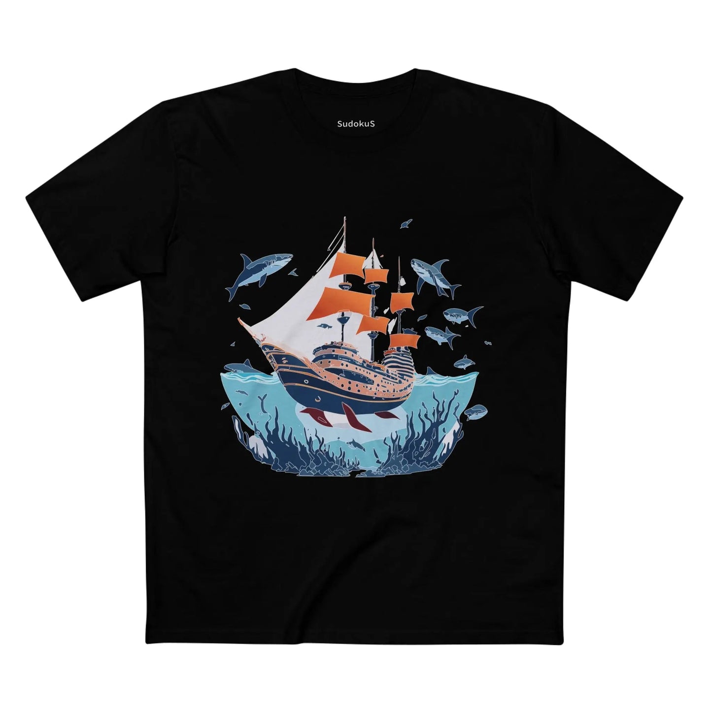 Ocean Coast Graphic Unisex 100 Cotton Staple Tee 26