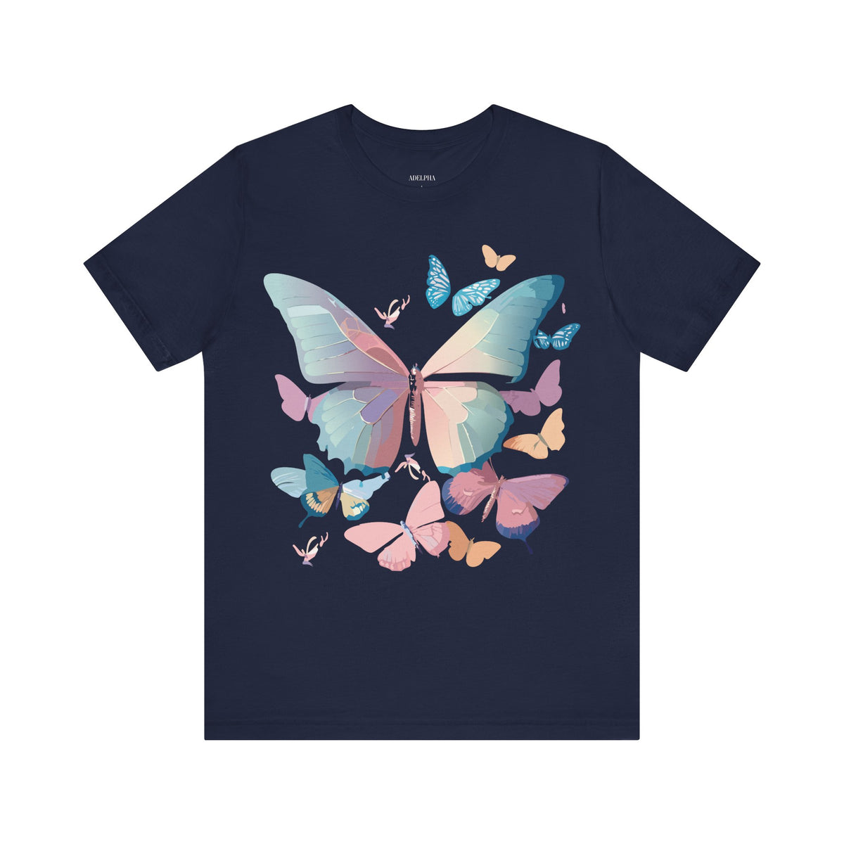 Butterfly Graphic Unisex Cotton Bella+Canvas Tee with Art Design n59