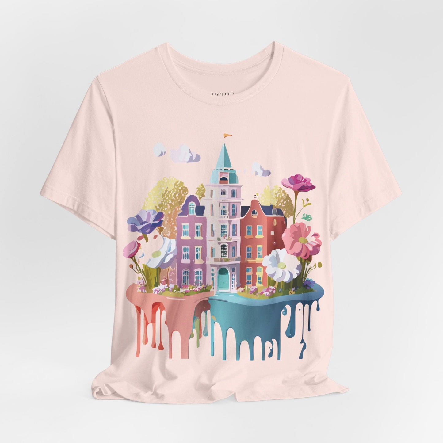 Amsterdam Tourist Shirt Graphic Tee Unisex Vintage Inspired Art Design by Adelpha Short Sleeve