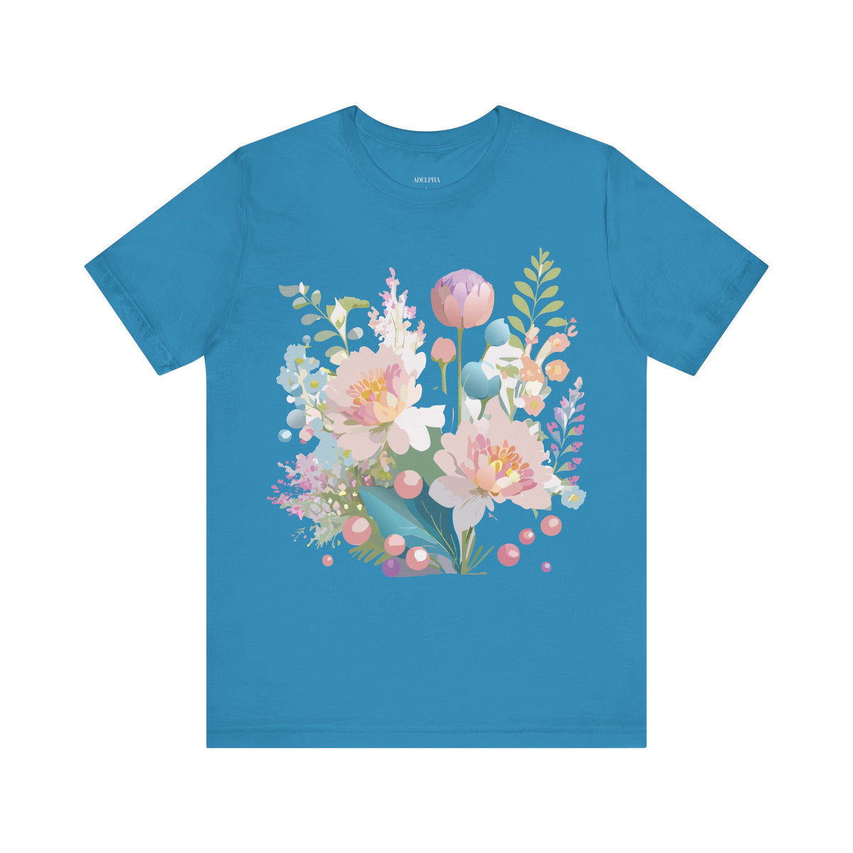 Floral Graphic Tee Shirt - Bella+Canvas Unisex 100 Cotton 24