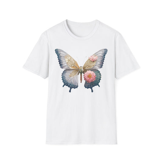 Unisex Monarch Butterfly T Shirt Softstyle Gildan 64000 100 Percent Ring Spun Cotton Tee