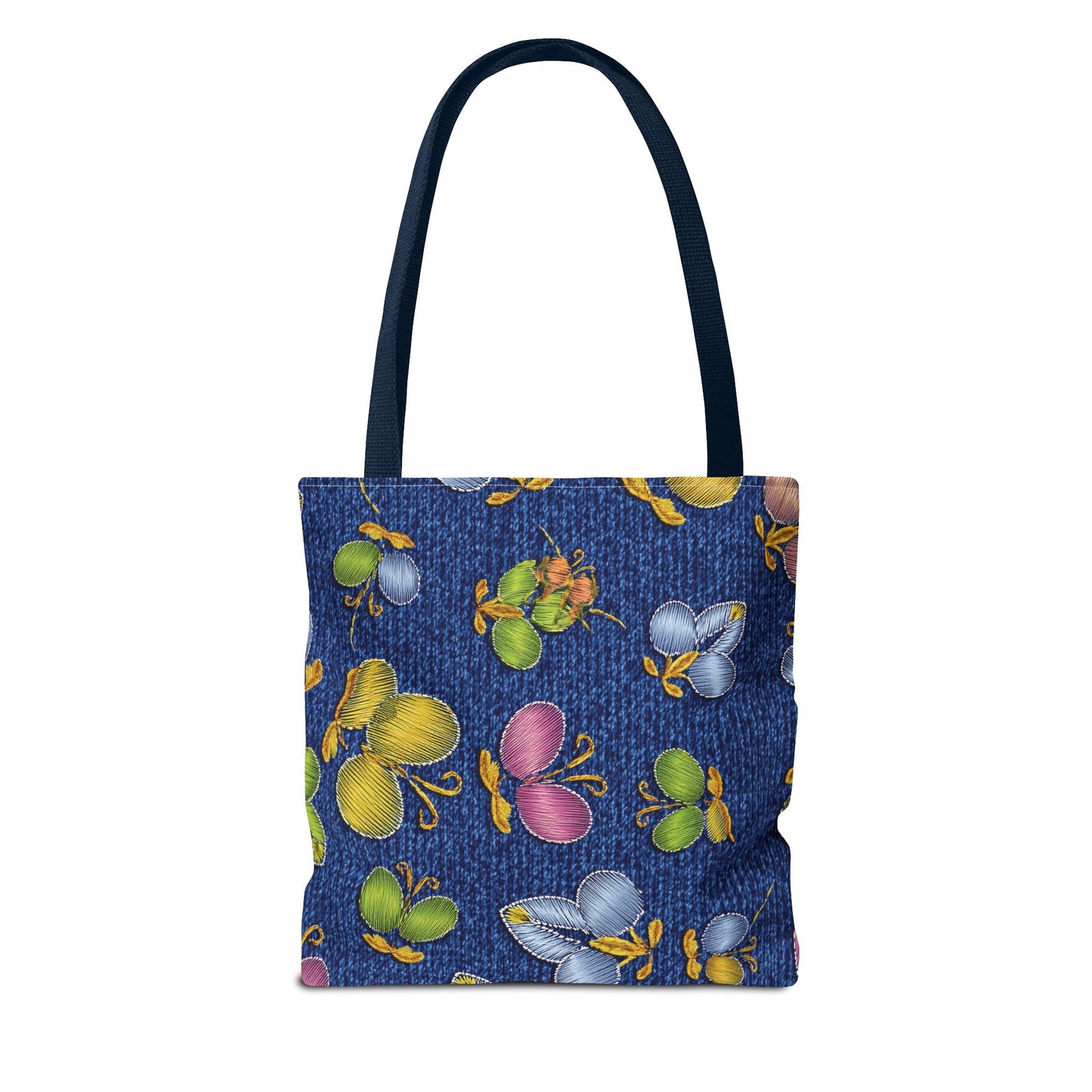 Denim Fabric Imitation Print Unisex Canvas Bag Poly Spun 3 Sizes Tote Bag 160