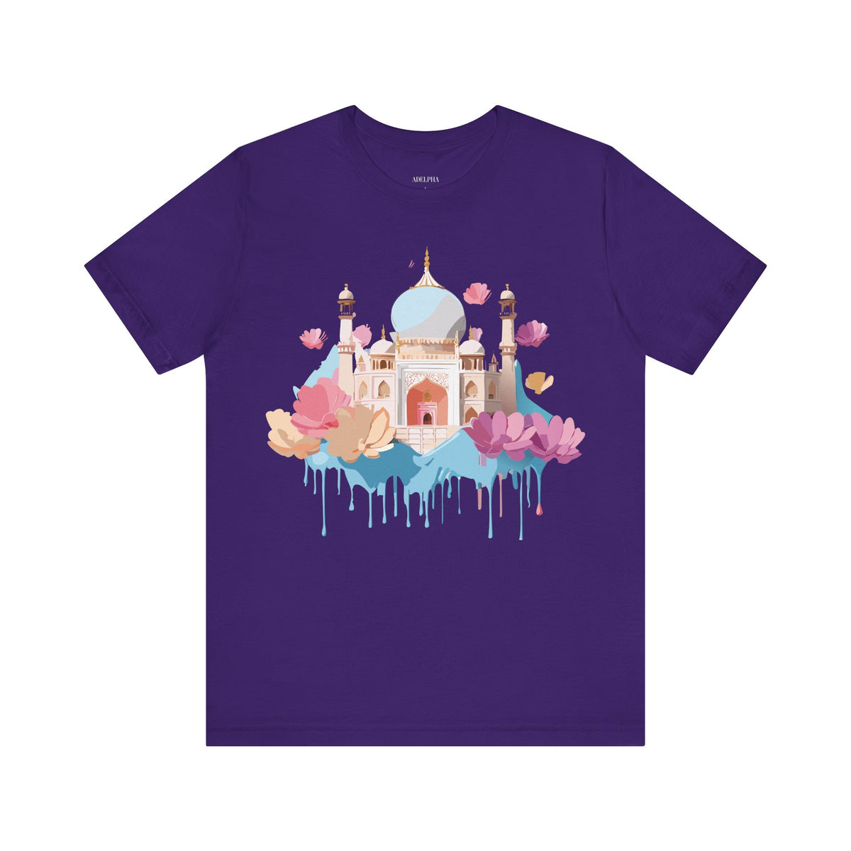 Unisex Cotton Bella+Canvas Tee with Taj Mahal