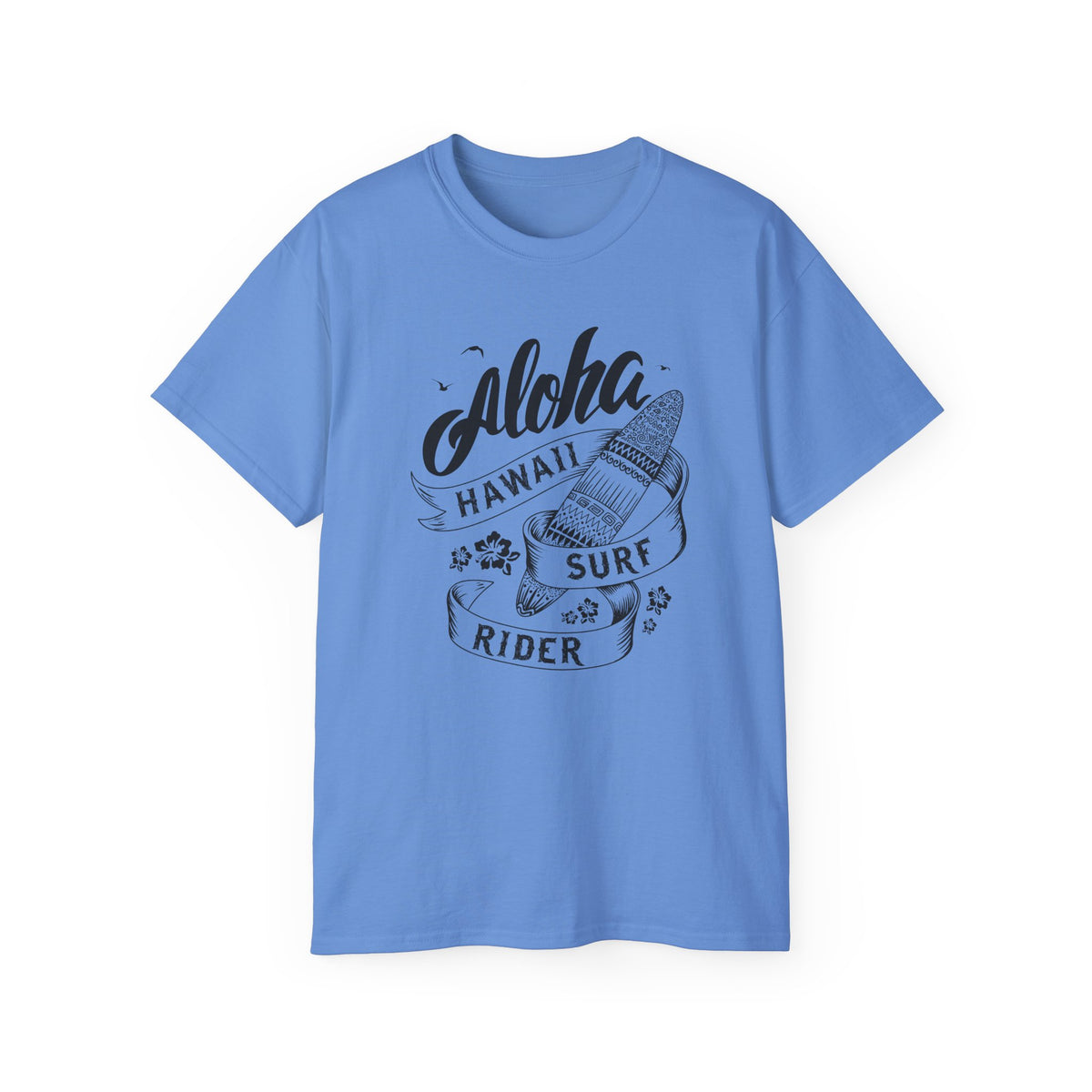 Aloha Hawaii Surf Rider Tee | Surfboard Illustration, Tropical Vibes