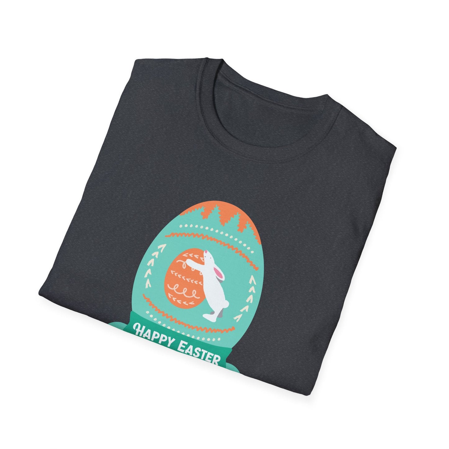 Easter Egg T Shirt Unisex Softstyle Tee With Easter Signature Design 100 Percent Ring Spun Cotton