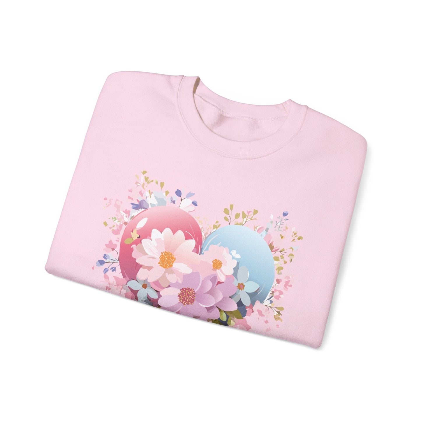 Floral Heart Unisex Crewneck Sweatshirt Gildan 18000 Heavy Blend 50 Cotton 50 Polyester