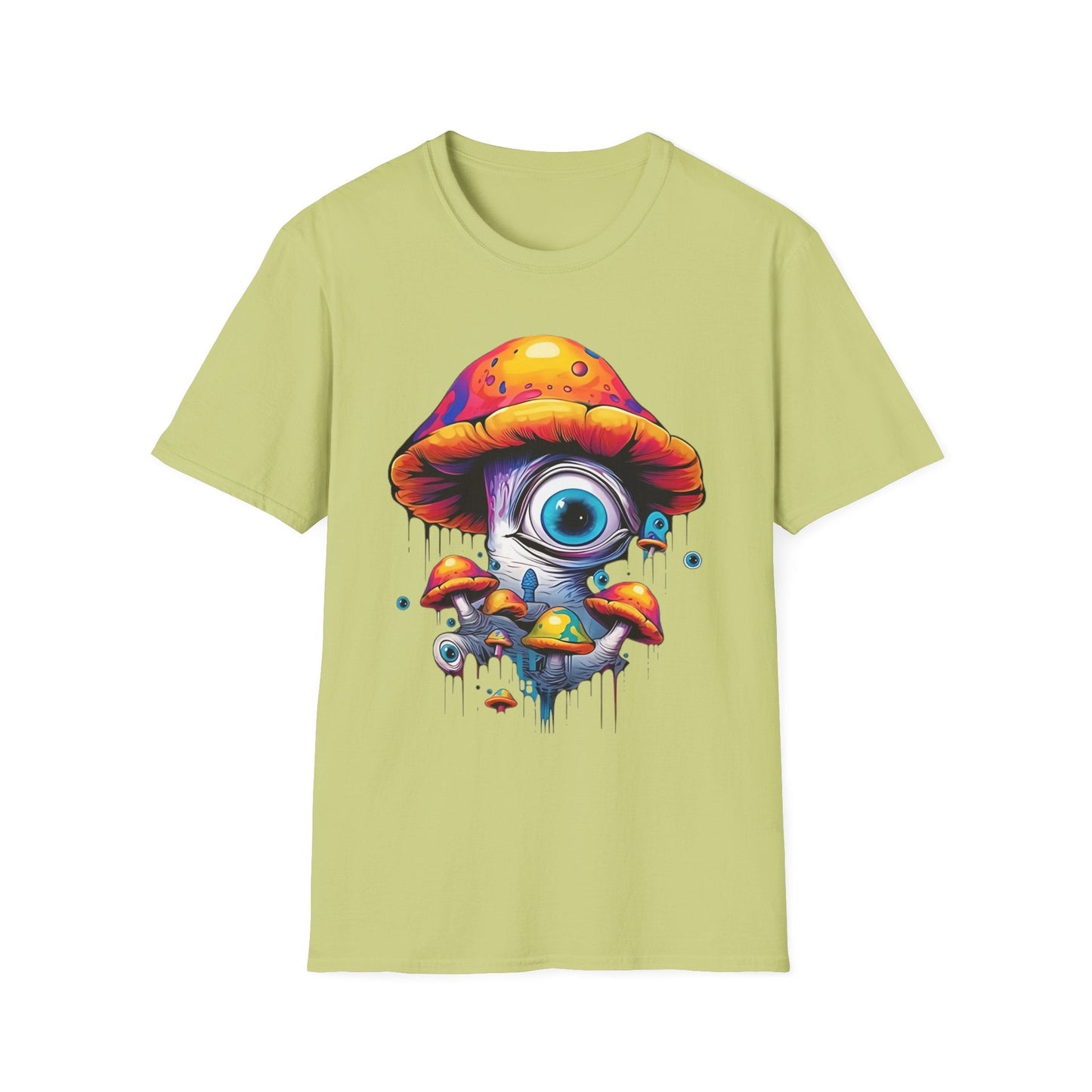 Unisex Mashroom T Shirt With Funny Mashroom Art Design Gildan Softstyle Tee For Everyday Comfort