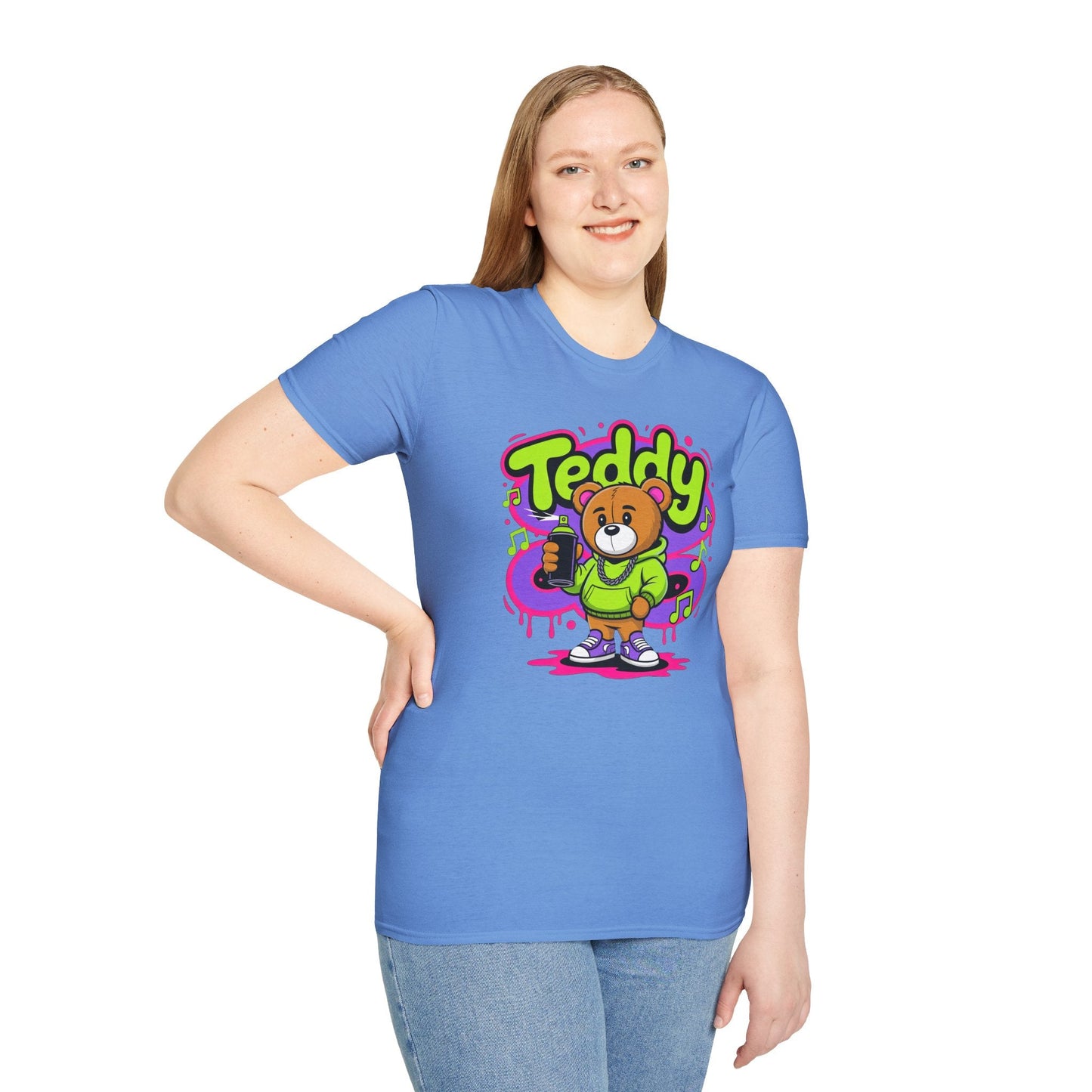 Cartoon T Shirt With Animation Funny Animals Tee Unisex Softstyle Gildan 64000 Cotton