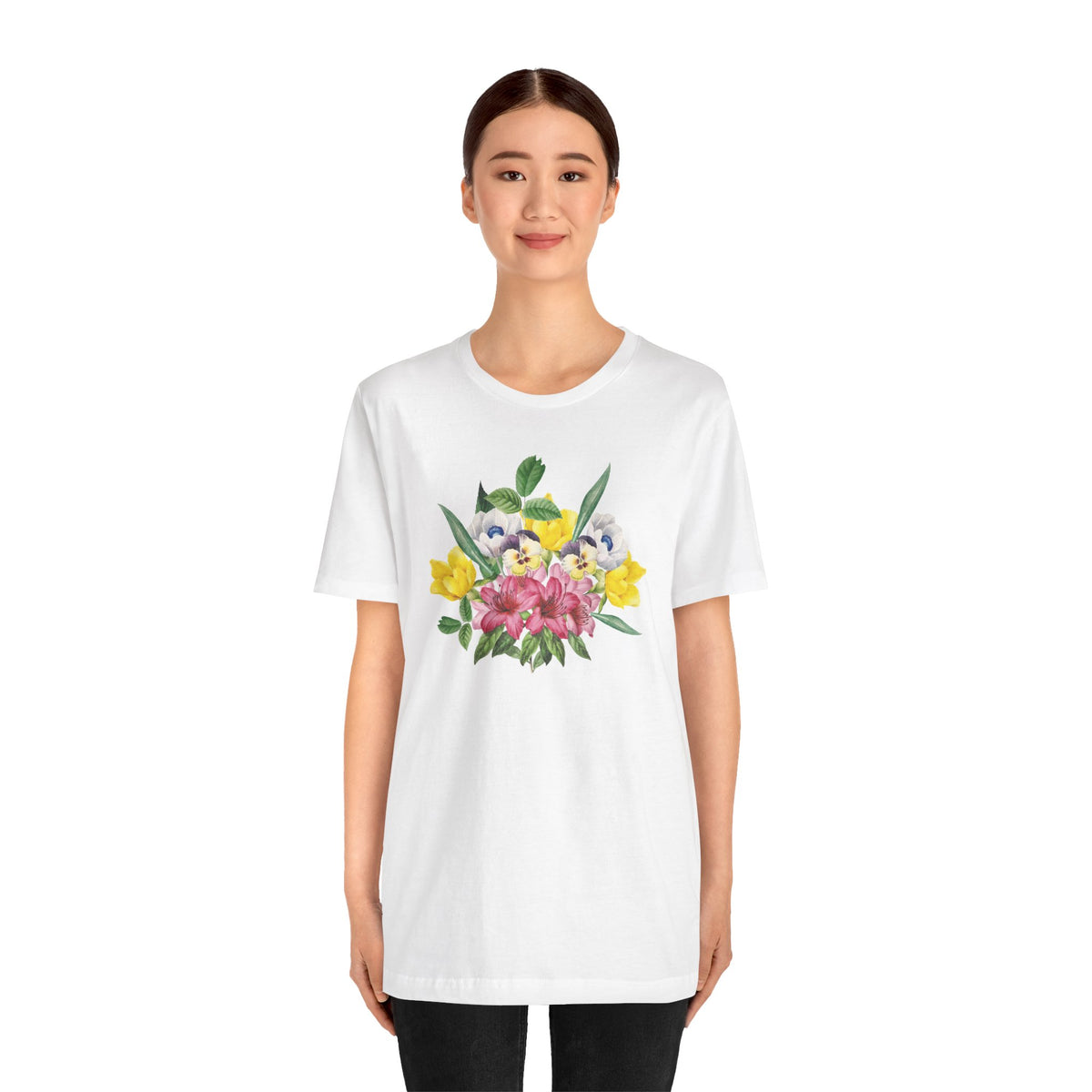 Floral Graphic Tee Shirt - Bella+Canvas Unisex 100 Cotton 49